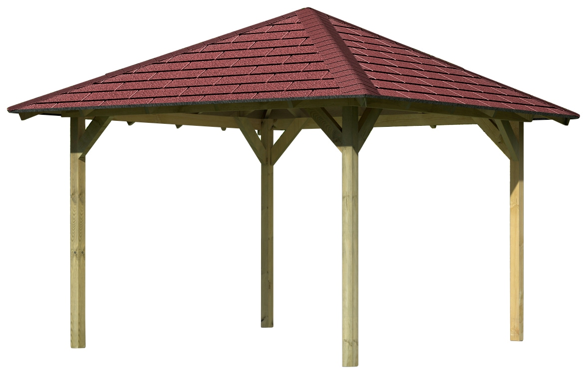 Karibu Pavillon »Cordoba 1«, (Set), BxT: 357x357 cm, inkl. Dachschindeln und Pfostenanker