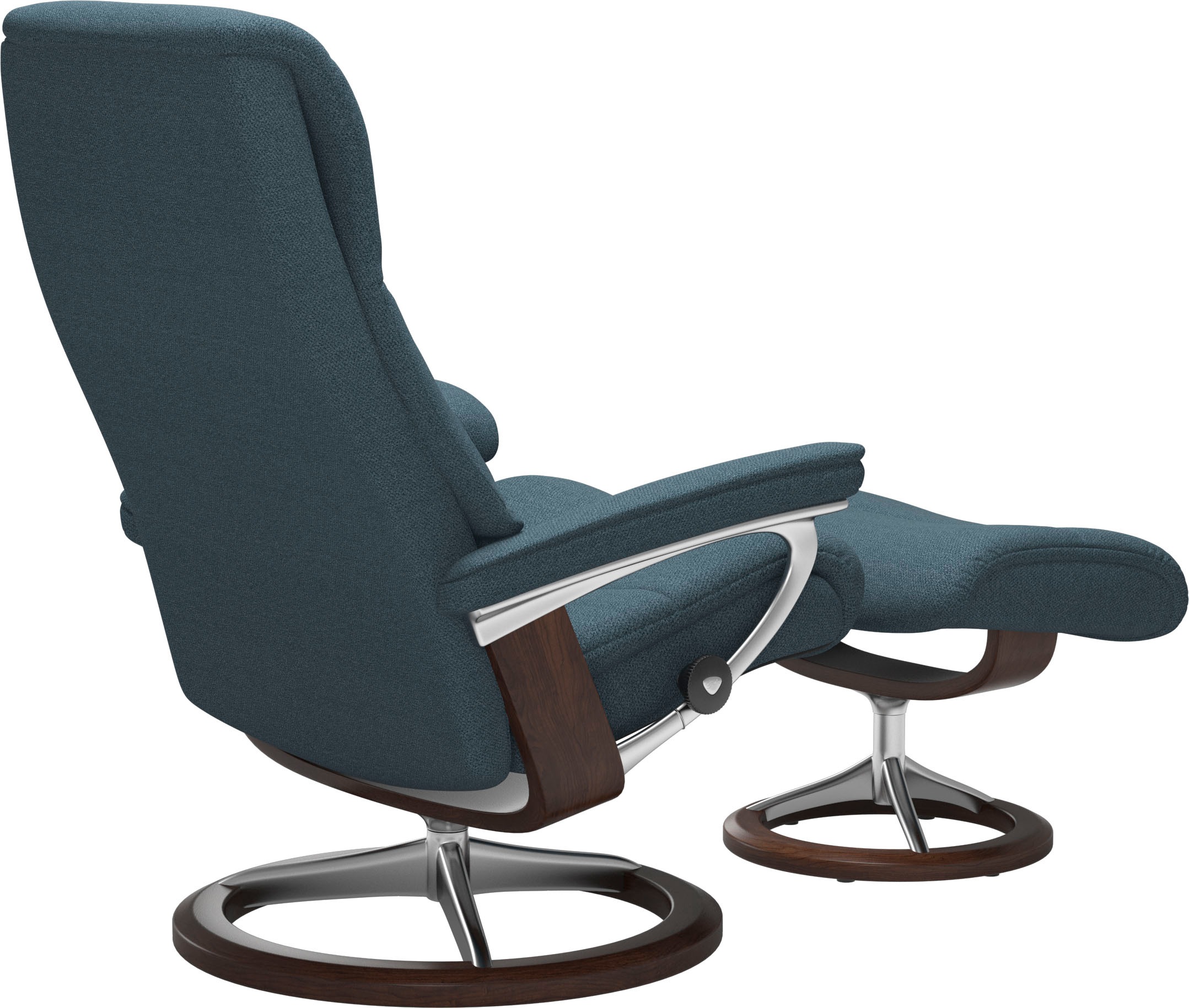 Stressless® Relaxsessel »View«, (Set, Relaxsessel mit Hocker), mit Signature Base, Größe S,Gestell Braun