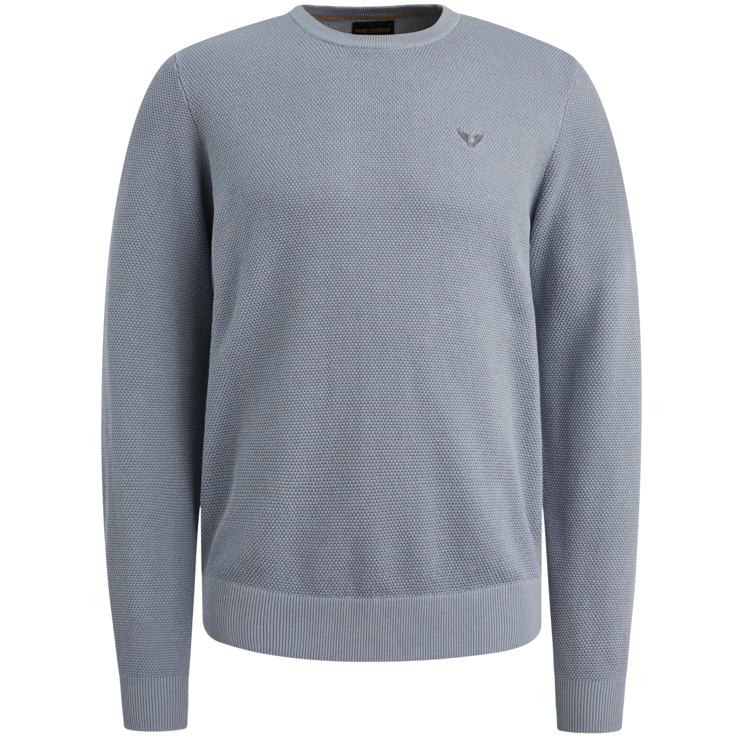 PME LEGEND Rundhalspullover mit Logo Stickerei