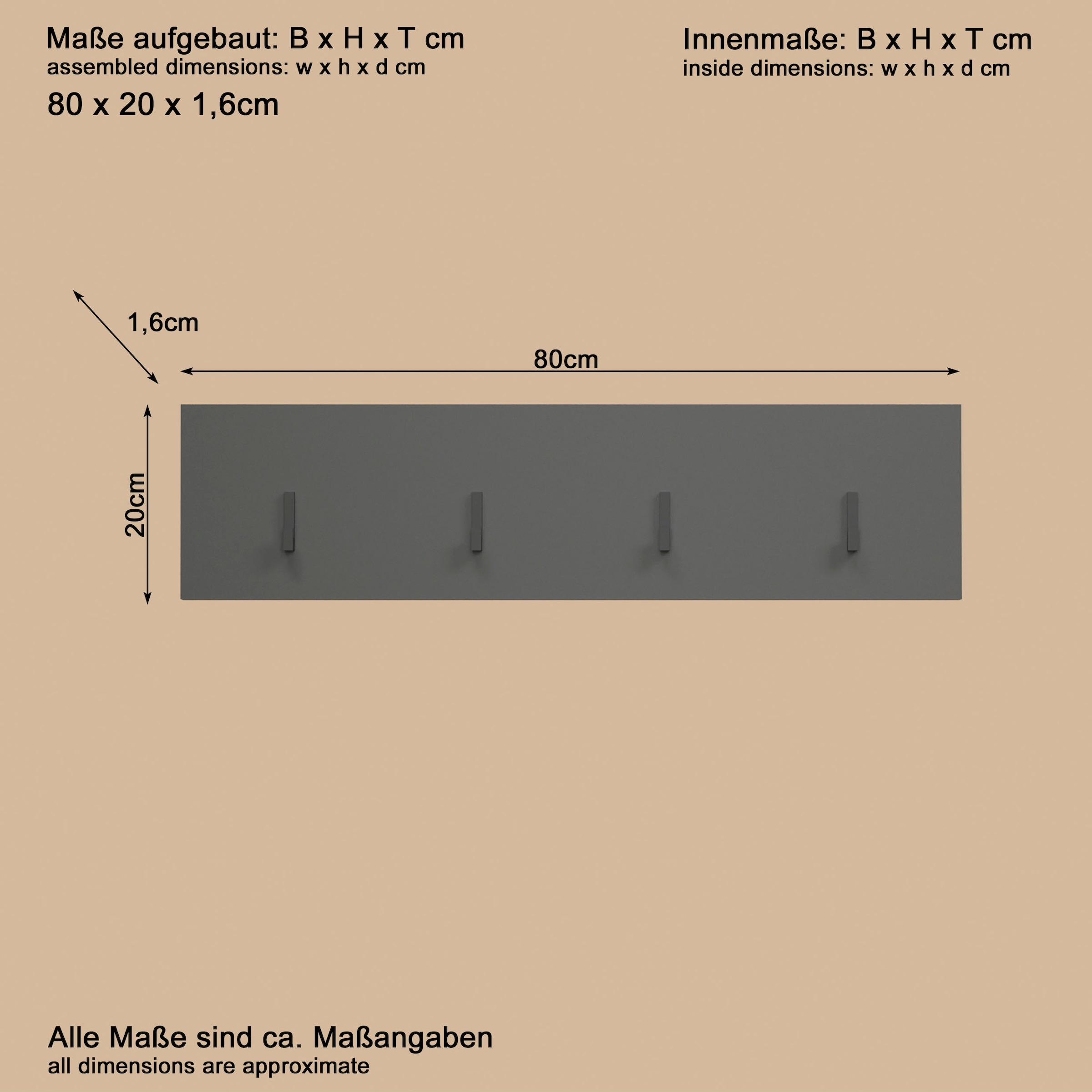 Home affaire Garderobenleiste »Estepona«