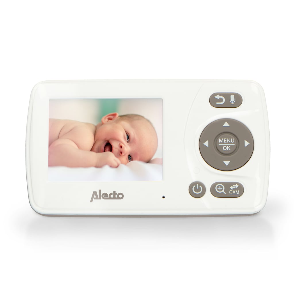 Alecto Video-Babyphone »mit 2.4 Farbdisplay«, 8 Schlaflieder und/oder natürliche Klänge