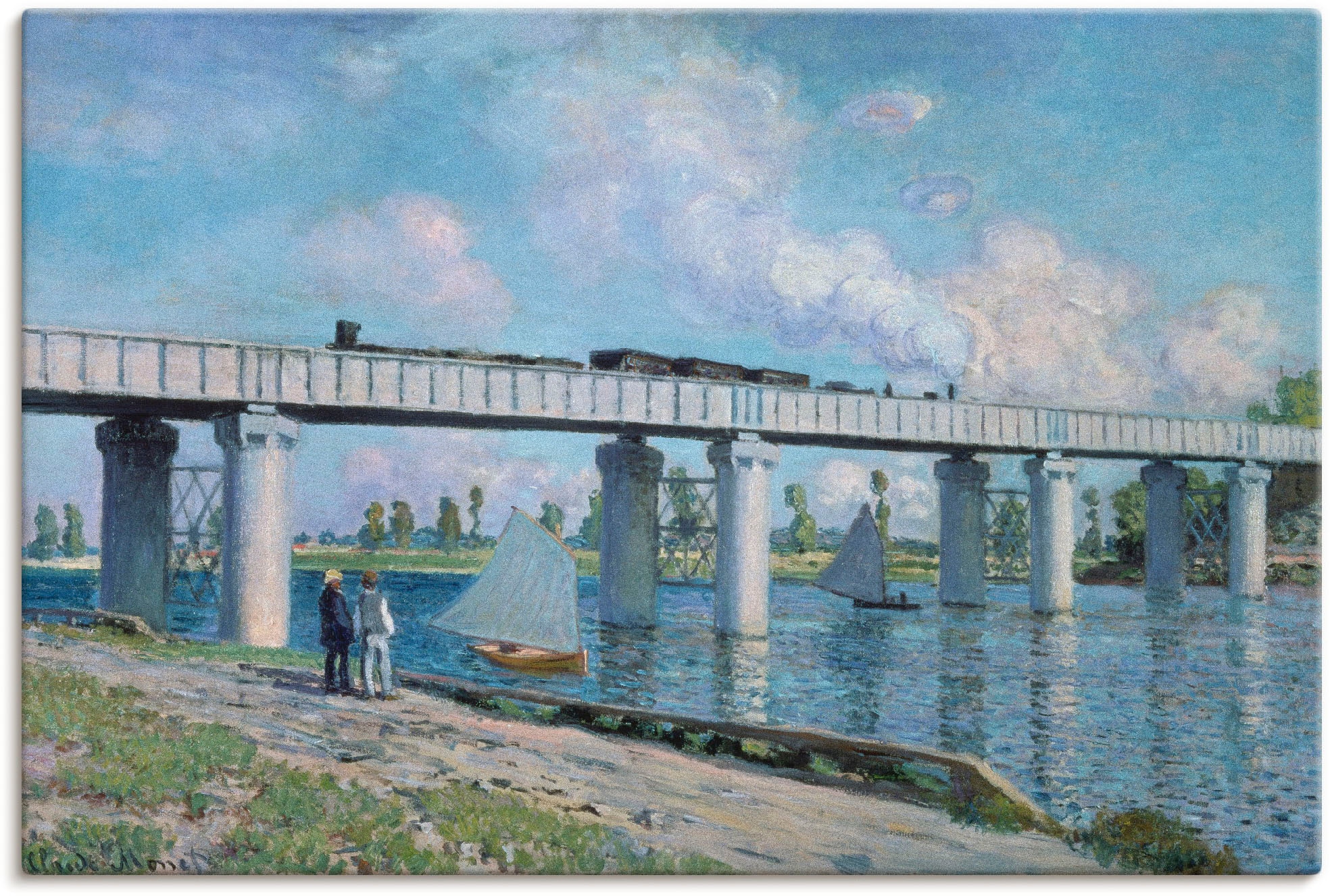 Artland Leinwandbild "Die Eisenbahnbrücke von Argenteuil.", Brücken, (1 St. günstig online kaufen