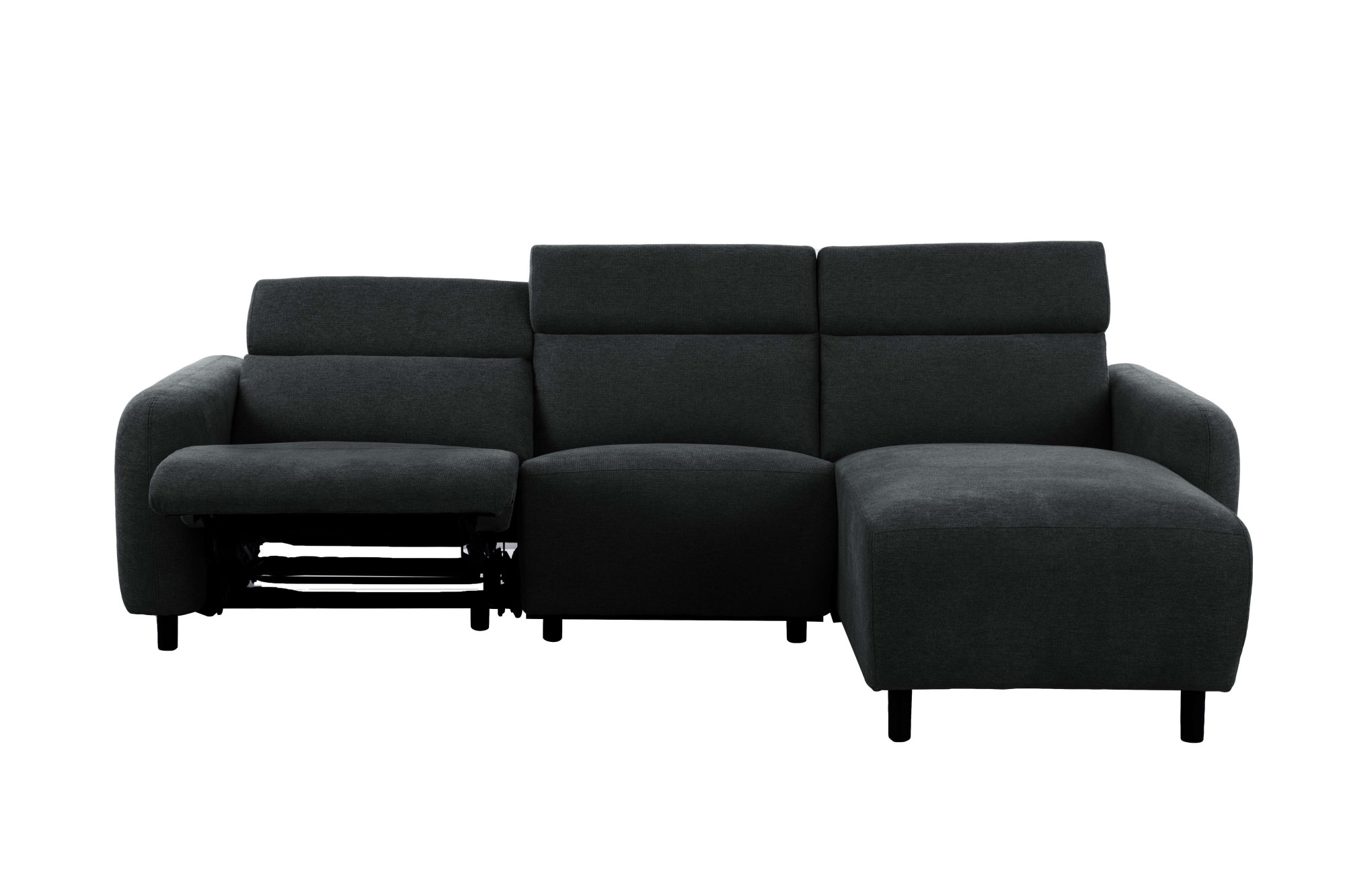 Home affaire Ecksofa »SKAANE Struktur, L-Form, 274 cm, manuelle u. elektrische Funktion,«, 274 cm, mit Kopfteilverstellung und man. oder elektr. Relaxfunktion