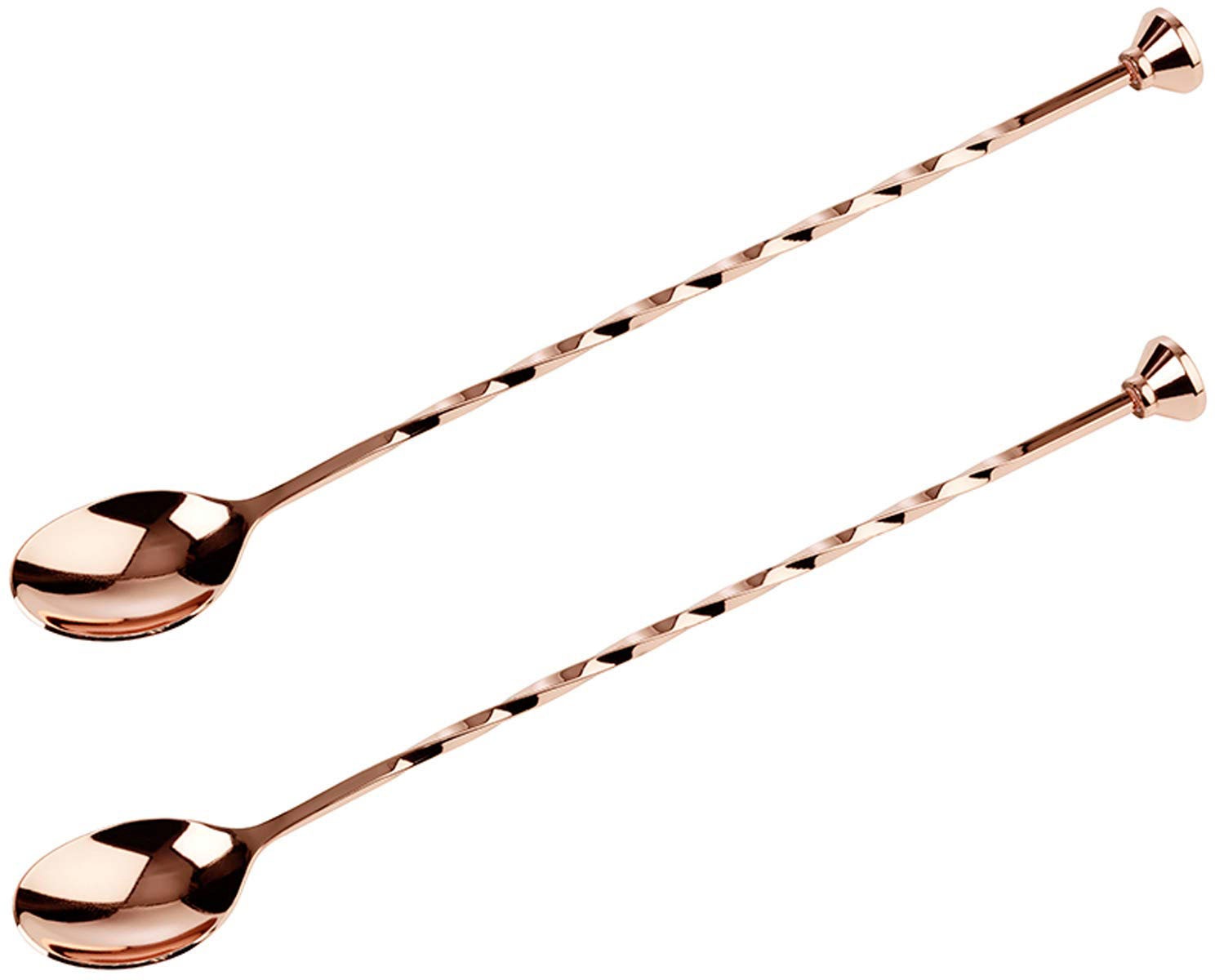 BUDDY'S Servierlöffel Barlöffel, mit Kegel-Stößel am Kopfende, 28 cm, Edelstahl, 2-teilig kupfer