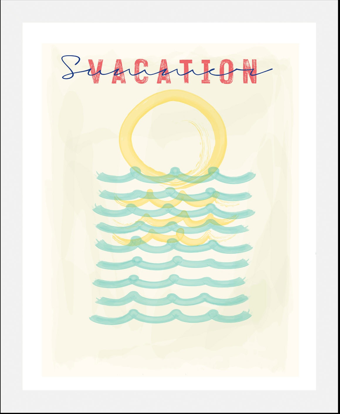 queence Bild "Vacation", Schriftzüge, (1 St.), gerahmt günstig online kaufen