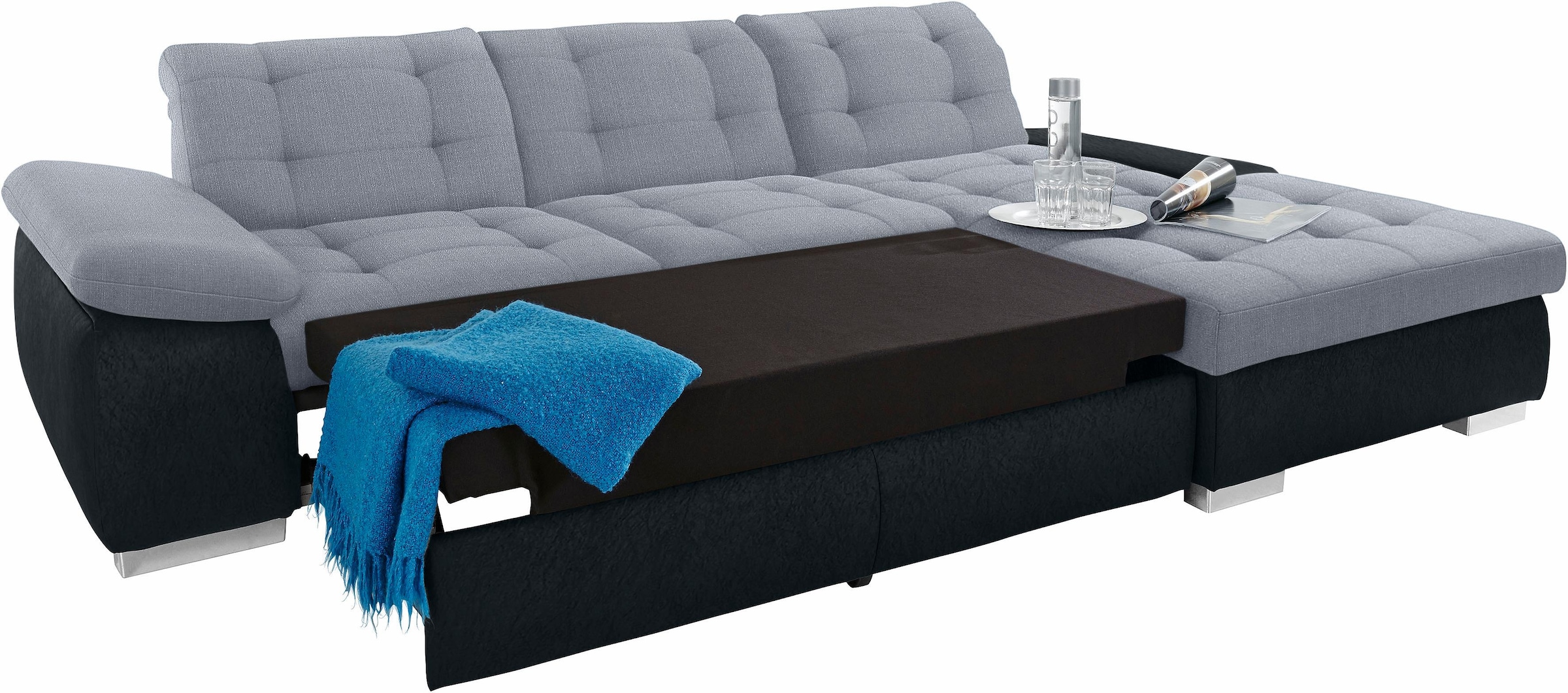sit&more Ecksofa »Ontario L-Form«, XXL, wahlweise mit Bettfunktion