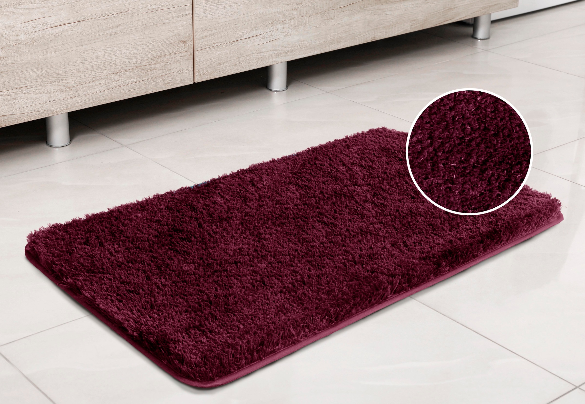 Möve Badematte »Superwuschel, Badvorleger, Badezimmer Teppich«, rutschhemmend beschichtet, strapazierfähig-schnell trocknend-fußbodenheizungsgeeignet, Mikrofaser-Badematte, Badteppich, rechteckig, rund & als 3-tlg. Set
