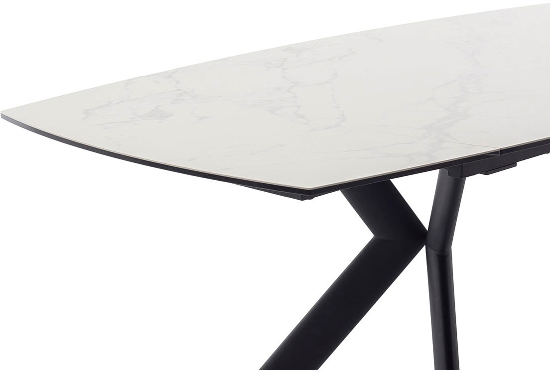 MCA furniture Esstisch »OSSANA Vierfußtisch 180-260 cm«, (Einzelstück), Keramik,Metall,Stirnauszug,ausziehbar,Tischplatte 13 mm,8-10 Personen