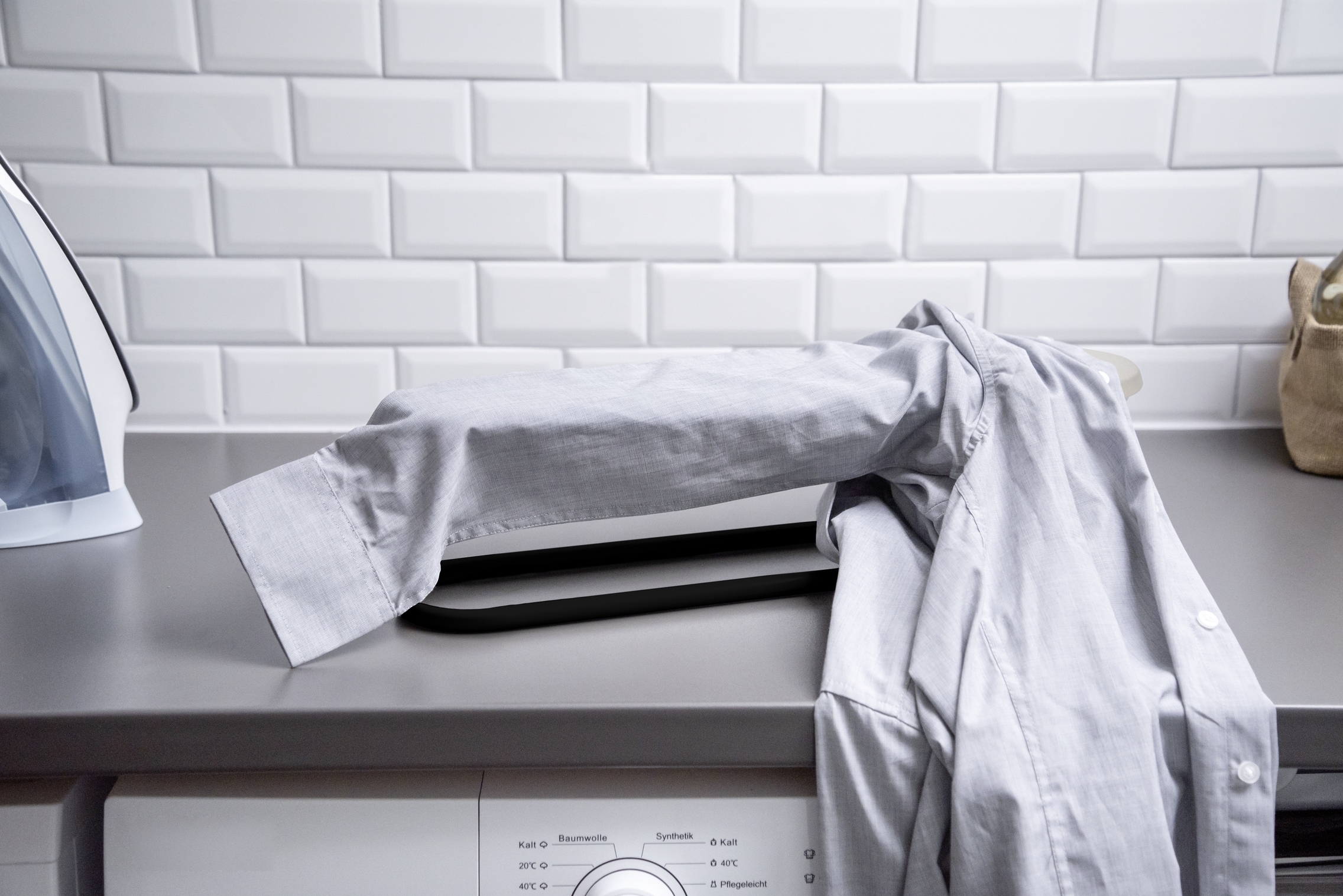 WENKO Ärmelbrett »Modell Leona« Bügelfläche 52 cmx12 cm platzsparend zusammenklappbar, Bezug aus Baumwolle