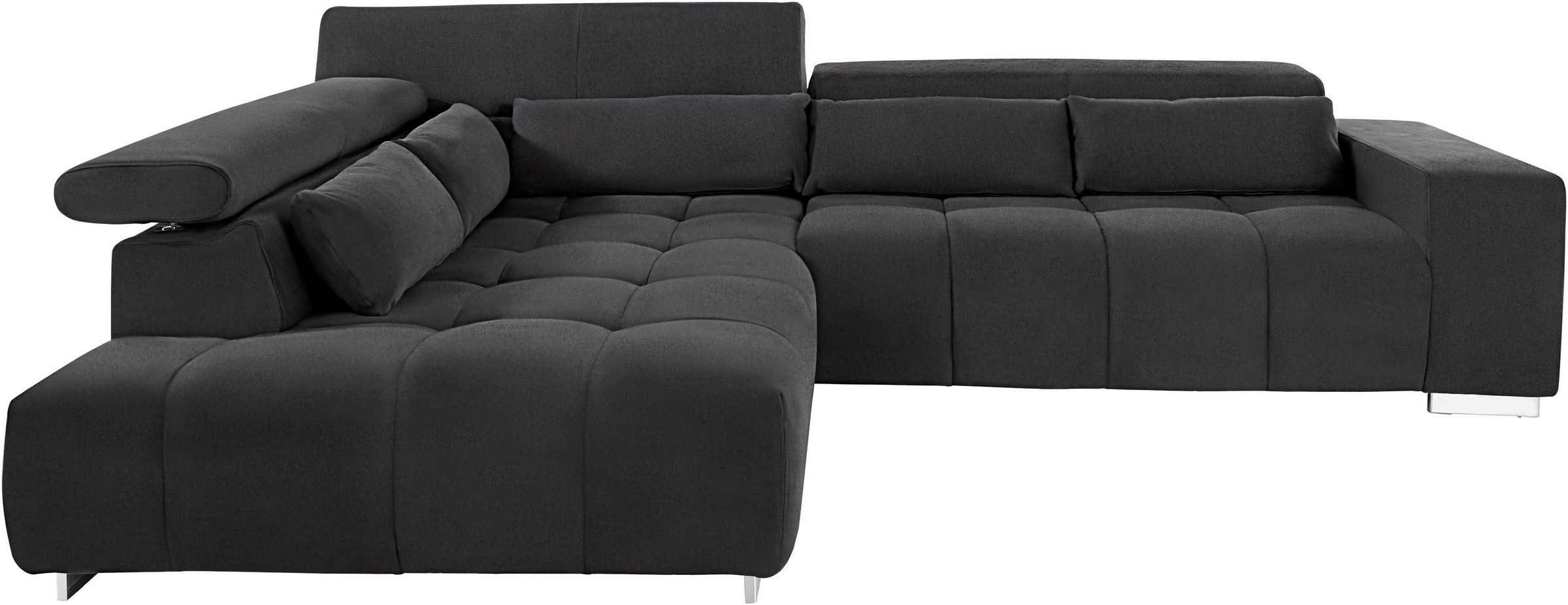COTTA Ecksofa "Orion L-Form" mit Kopfteilverstellung & 5 Nierenkissen günstig online kaufen