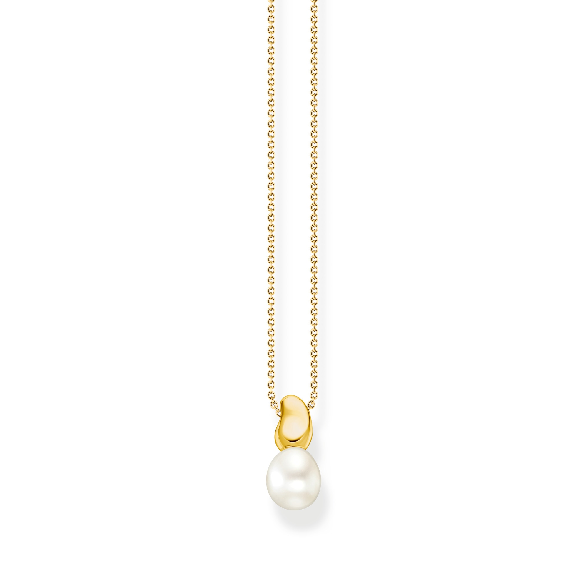 THOMAS SABO Kette mit Anhänger »Natural Beauty Perlenkette fein, Bold Elegance, KE2318-430-14-L45v«, mit Süßwasserzuchtperle