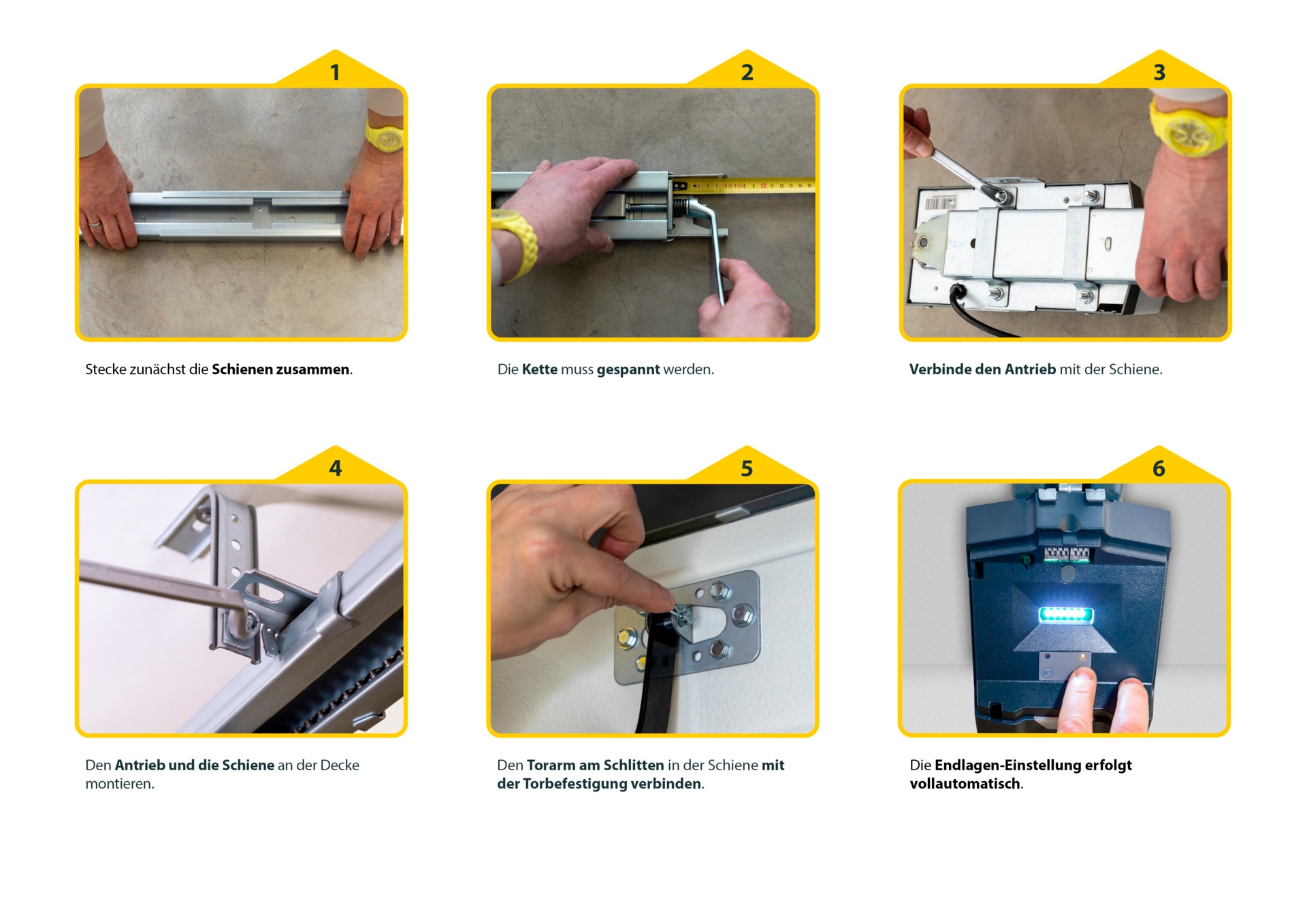 SCHELLENBERG Garagentorantrieb »Powerlift 550 N, max. Torfläche 8 m², Zugkraft 550 N« inkl. 2 x 4-Kanal Handsender
