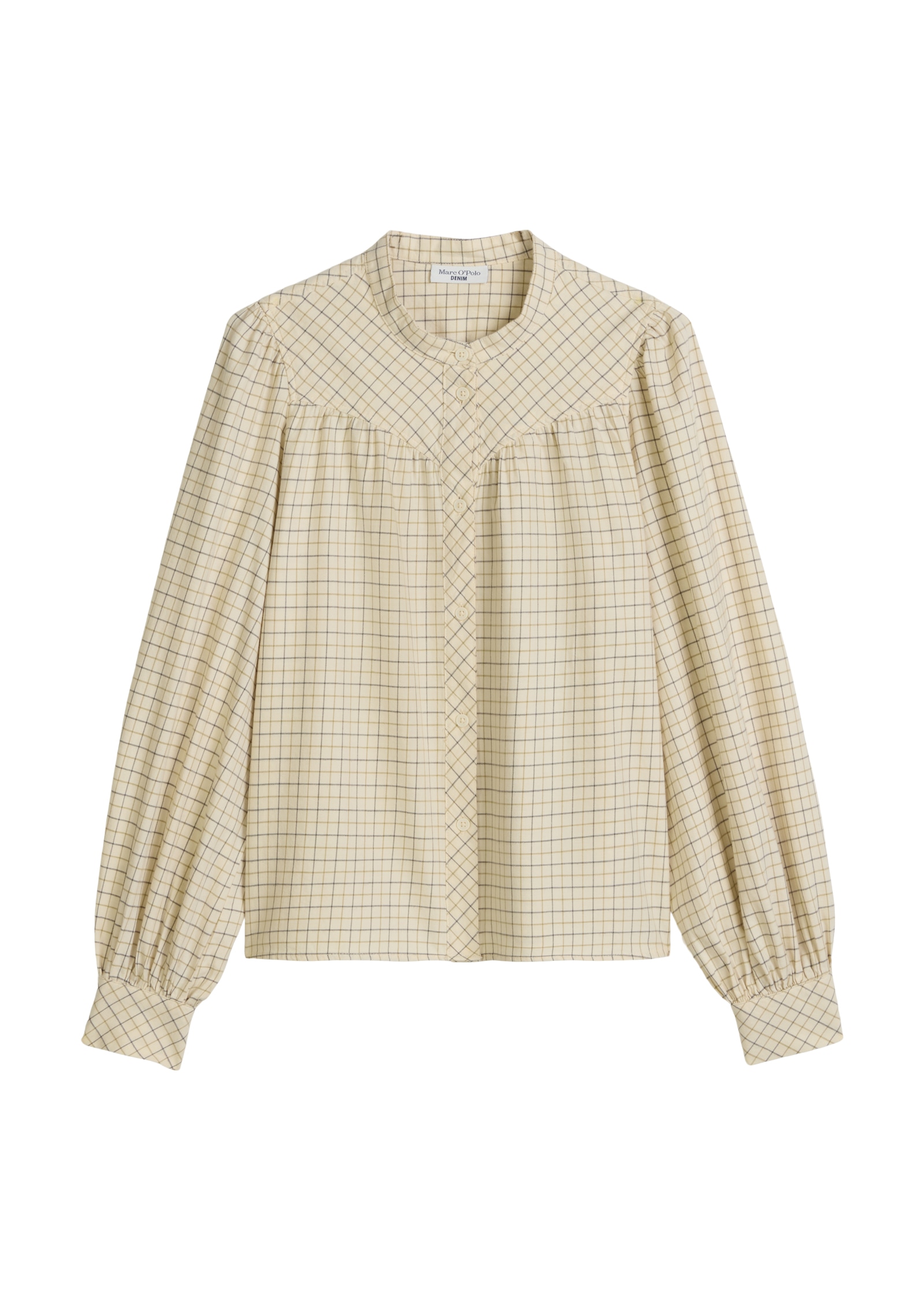 Marc O'Polo DENIM Langarmbluse A-Shape in softer Flanell-Qualität, kariert