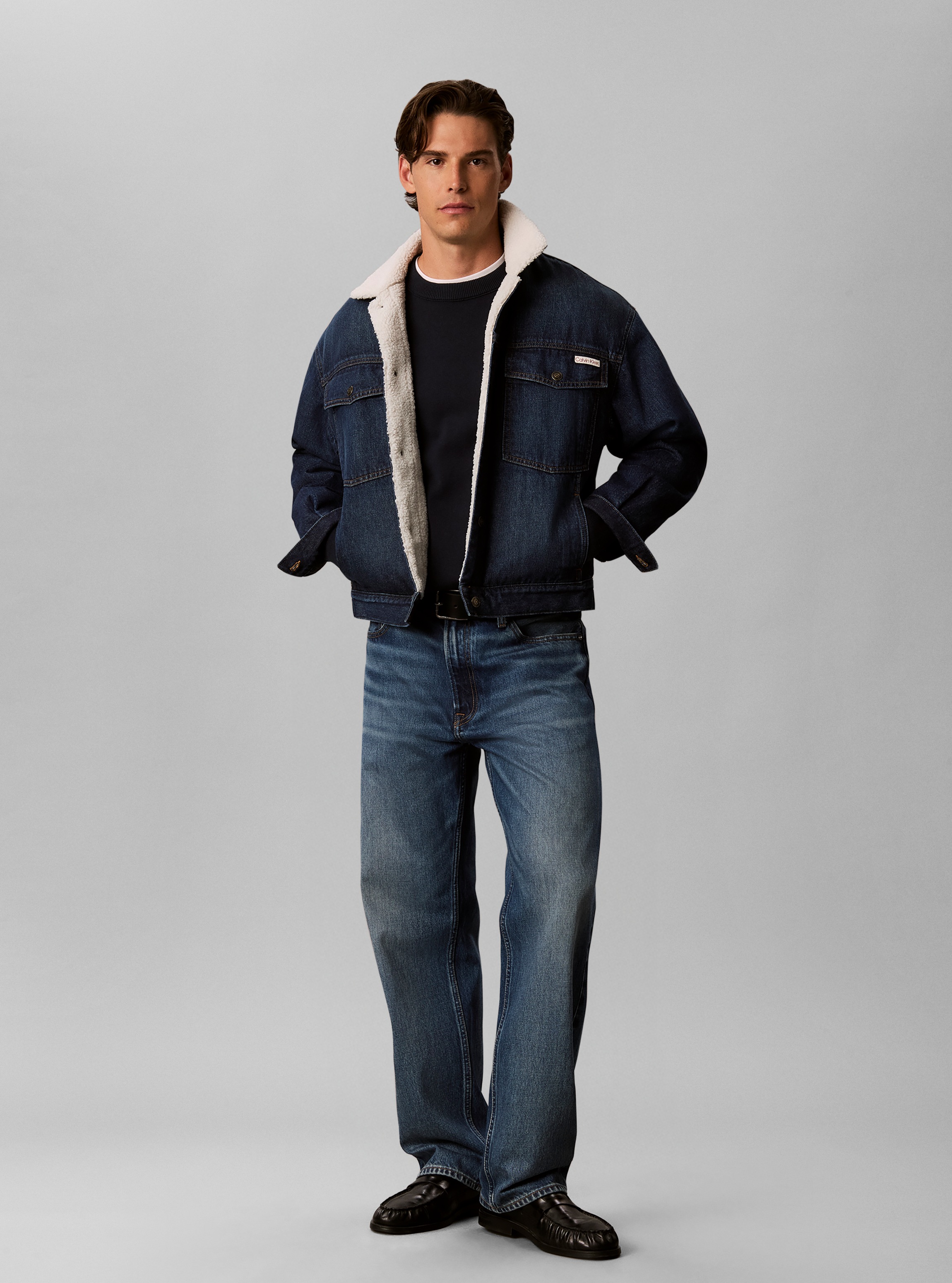 Calvin Klein Jeans Jeansjacke »ARCHIVE 90S SHERPA TRUCKER CLAYT« ohne Kapuze Regular fit mit weichem Futter
