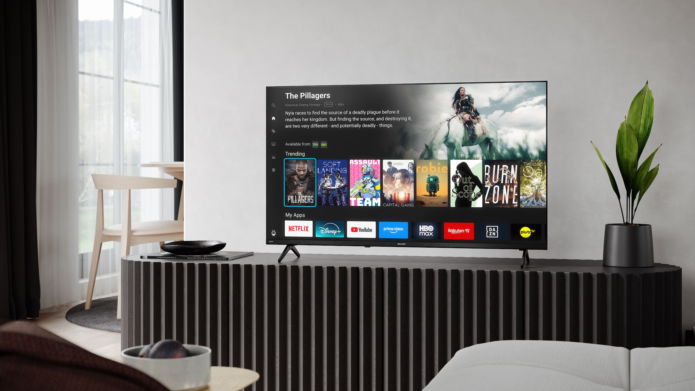 Sharp QLED-Fernseher »2T-C40HE3x« 101 cm/40 ″ Full HD Smart-TV