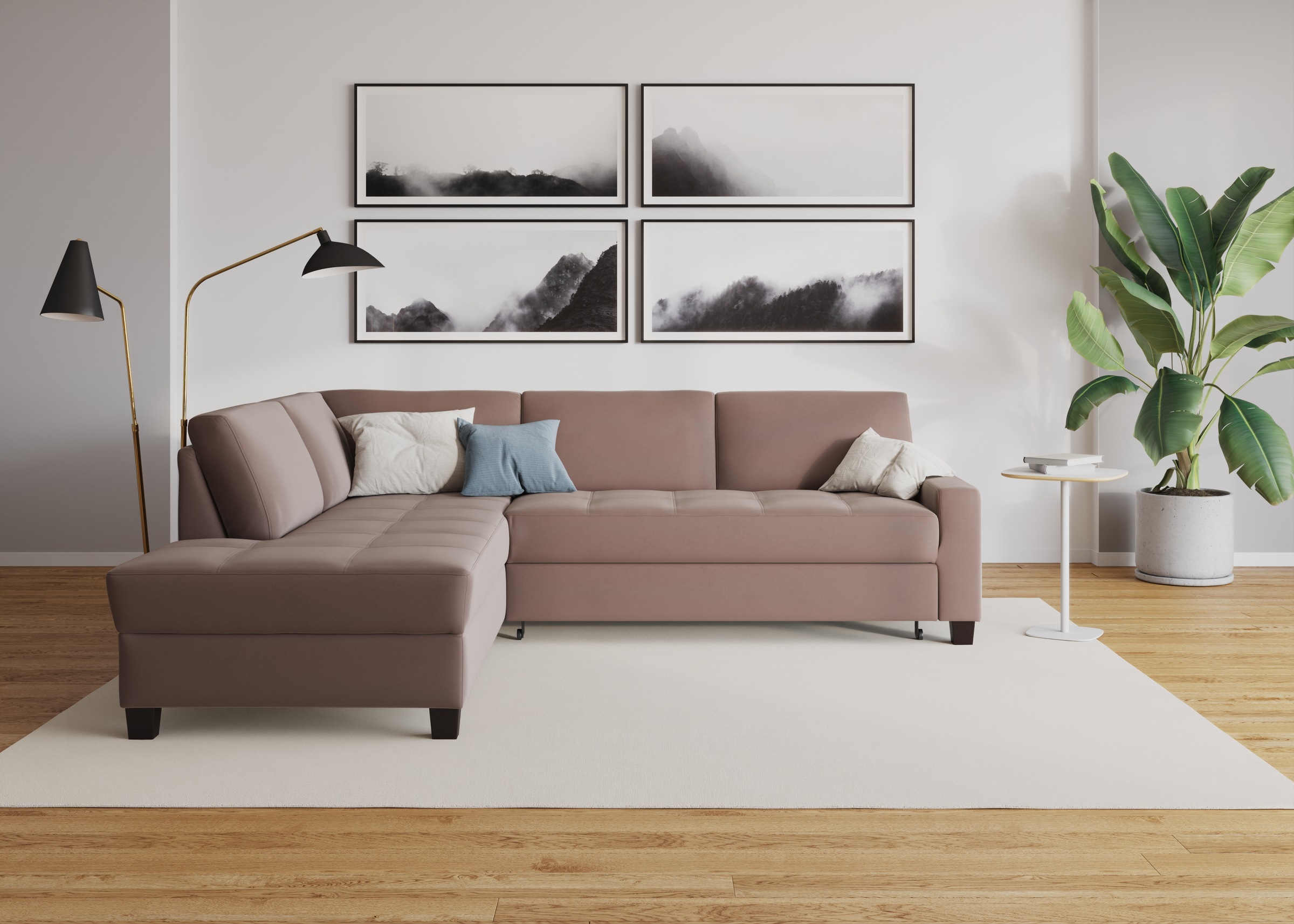 DOMO collection Ecksofa "Florentina zeitlos und elegant, Sitznähte als Desi günstig online kaufen