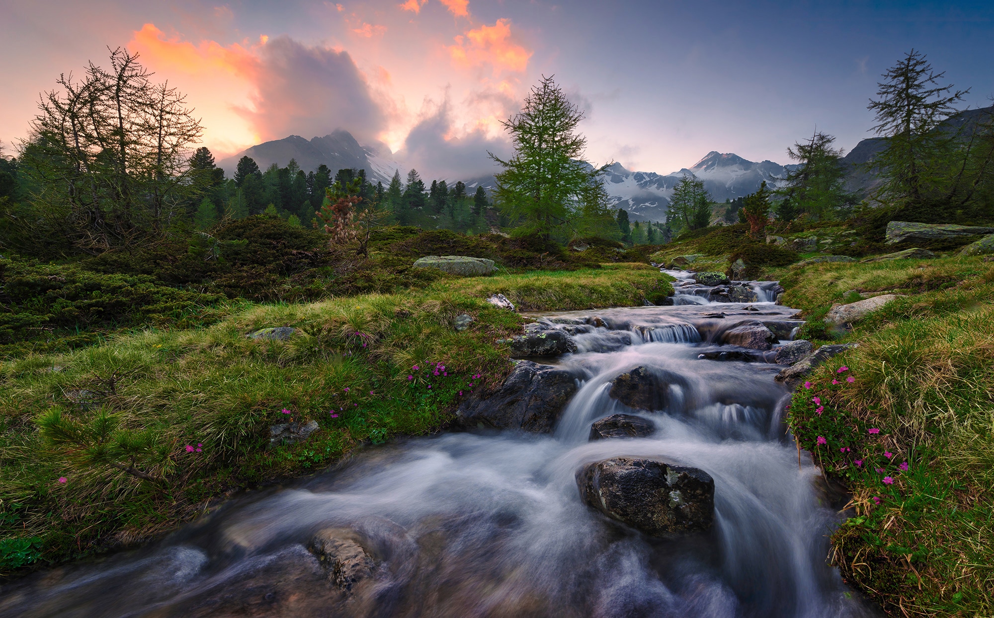 Sanders & Sanders Fototapete Landschaft Grün und Blau 450 x 280 cm 612678 günstig online kaufen