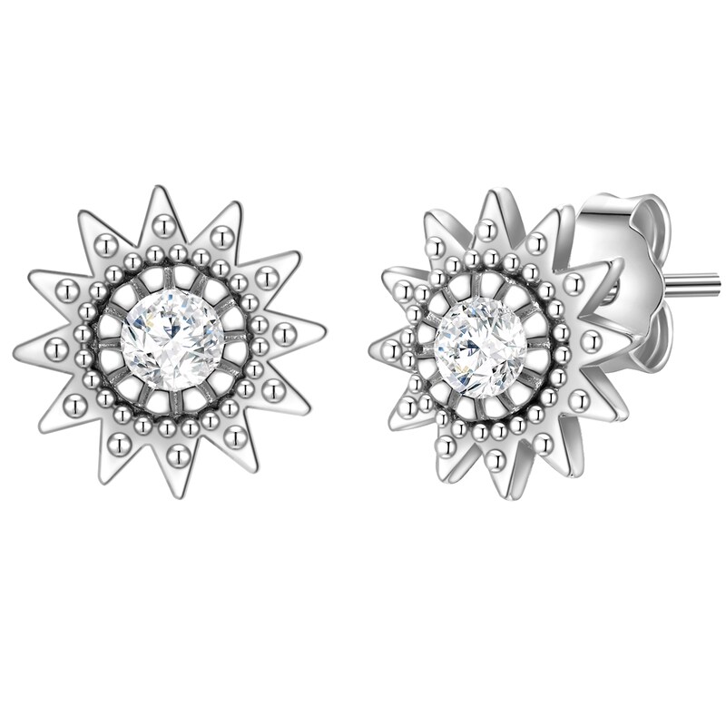 GLANZSTÜCKE MÜNCHEN Paar Ohrstecker »Set: GSM1258« Ohrstecker Sterling Silber Zirkonia weiß silber + weiß 7,7 Ohrstecker für Damen