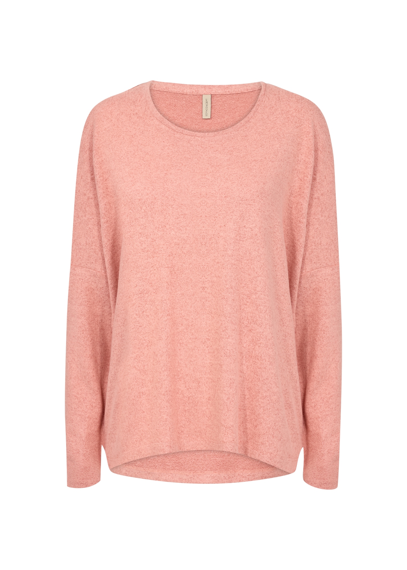 soyaconcept Rundhalsshirt »SC-BIARA 1« bequemer Pullover, elastische Viskose-Qualität in melierter Optik