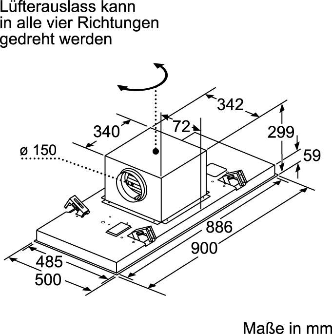 NEFF Deckenhaube »ICAQ956W / I95CAQ6W0«, Serie N 50, 90 cm breit