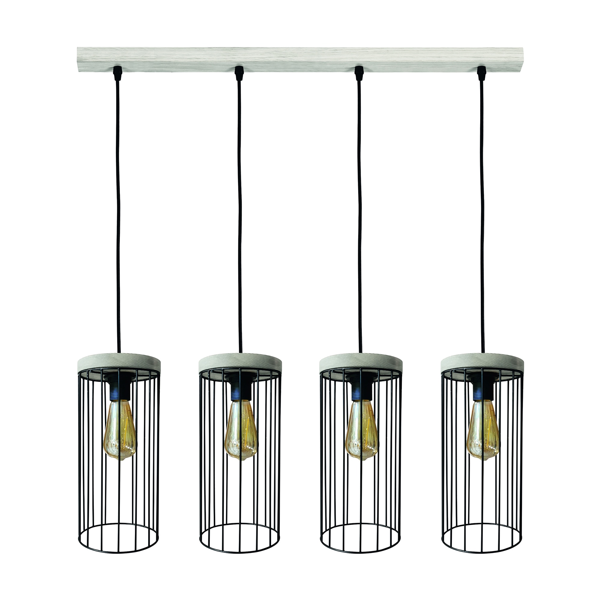 BRITOP LIGHTING Pendelleuchte »TIMEO WOOD MAX«, 4 flammig, Leuchtmittel E27 günstig online kaufen