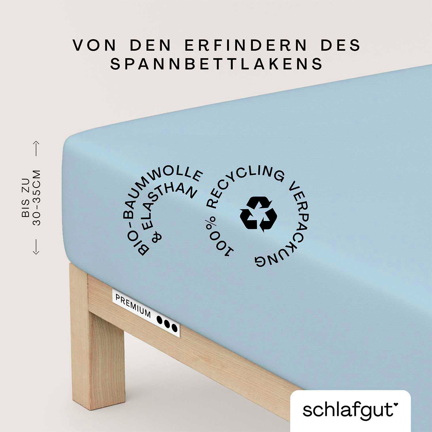 Schlafgut Spannbettlaken »Premium«, Zero Waste Verpackung, PREMIUM Qualität günstig online kaufen