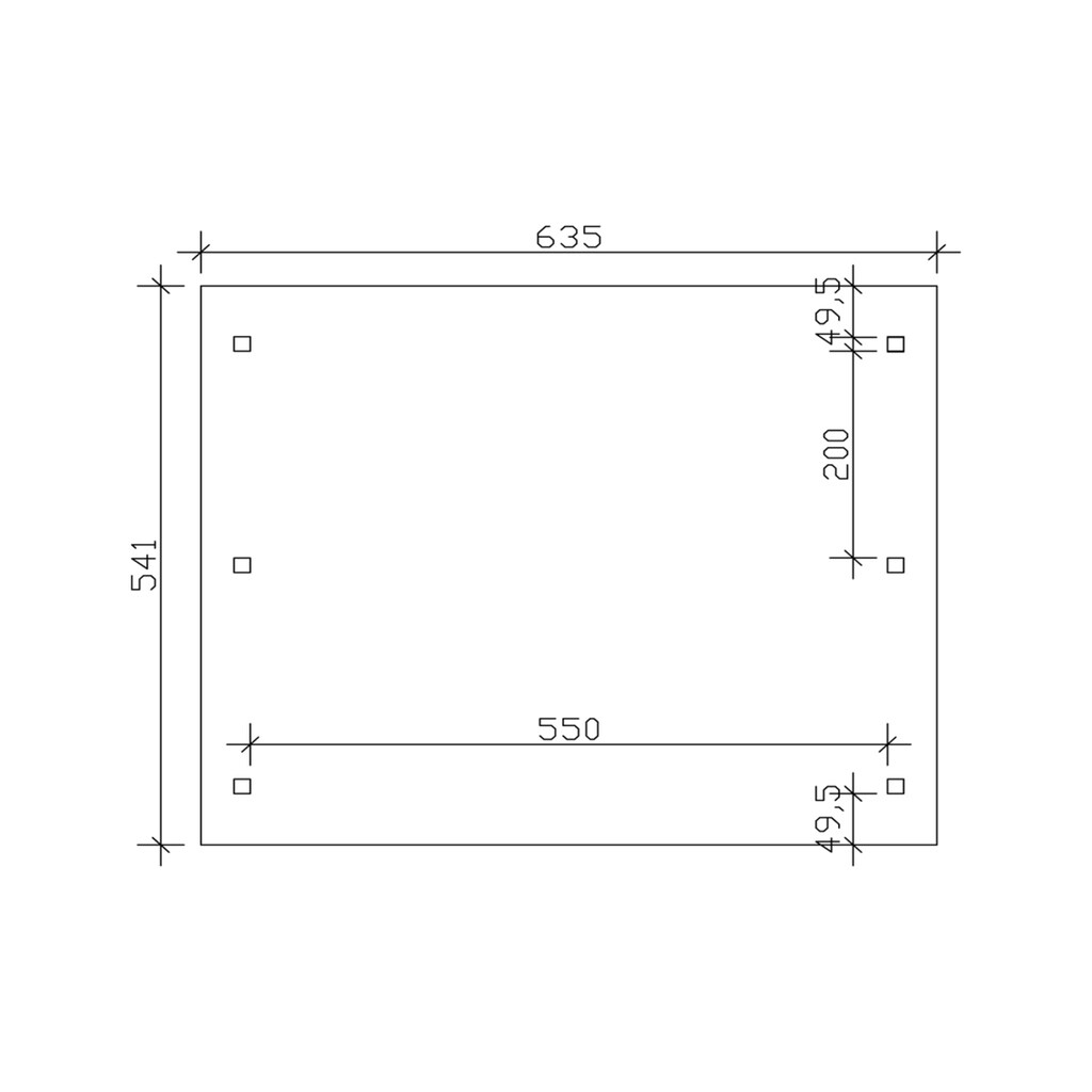 Skanholz Doppelcarport »Franken«, Leimholz-Nordisches Fichtenholz, 550 cm, braun