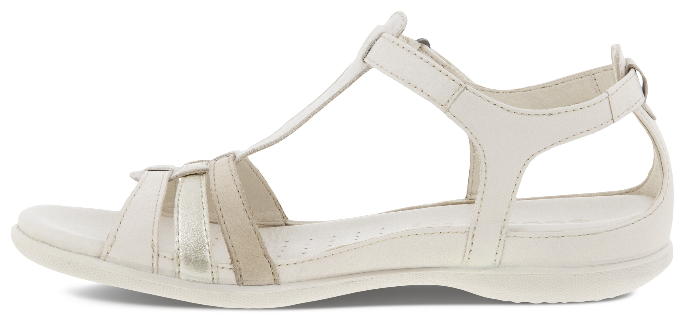 Ecco Riemchensandale »FLASH«, Sommerschuh, Sandalette, Klettschuh, im Metallic-Look