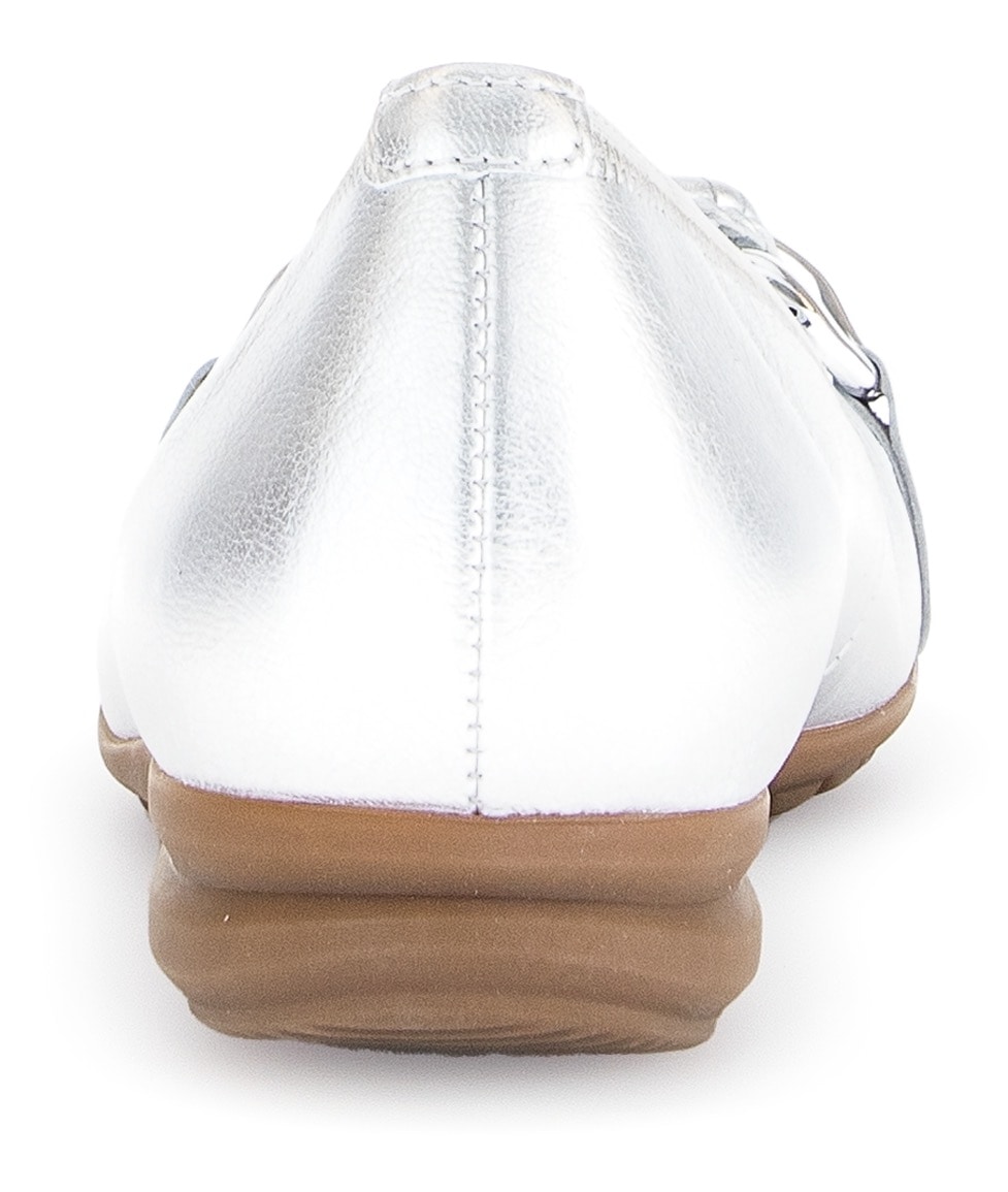 Gabor Ballerina »FLORENZ«, Keilabsatz, Businessschuh, Halbschuh, Schlupfschuh mit Zierkette