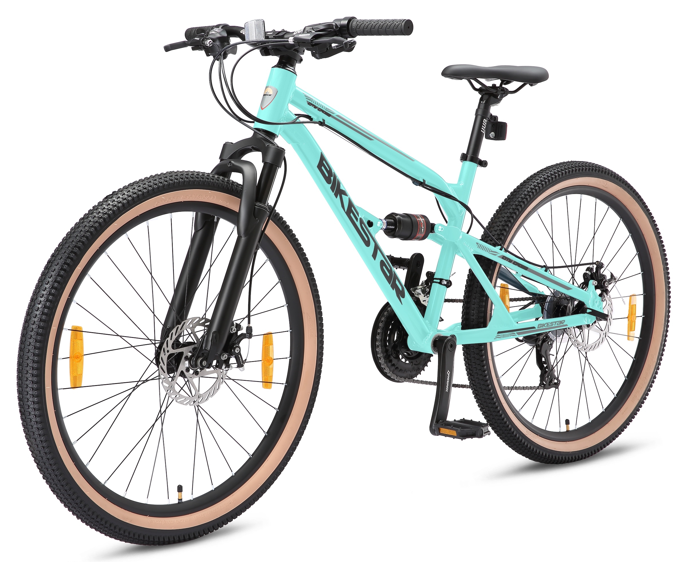 Bikestar Mountainbike 21 Gang Shimano RD-TY300 Schaltwerk Kettenschaltung für Damen und Herren, Kettenschaltung