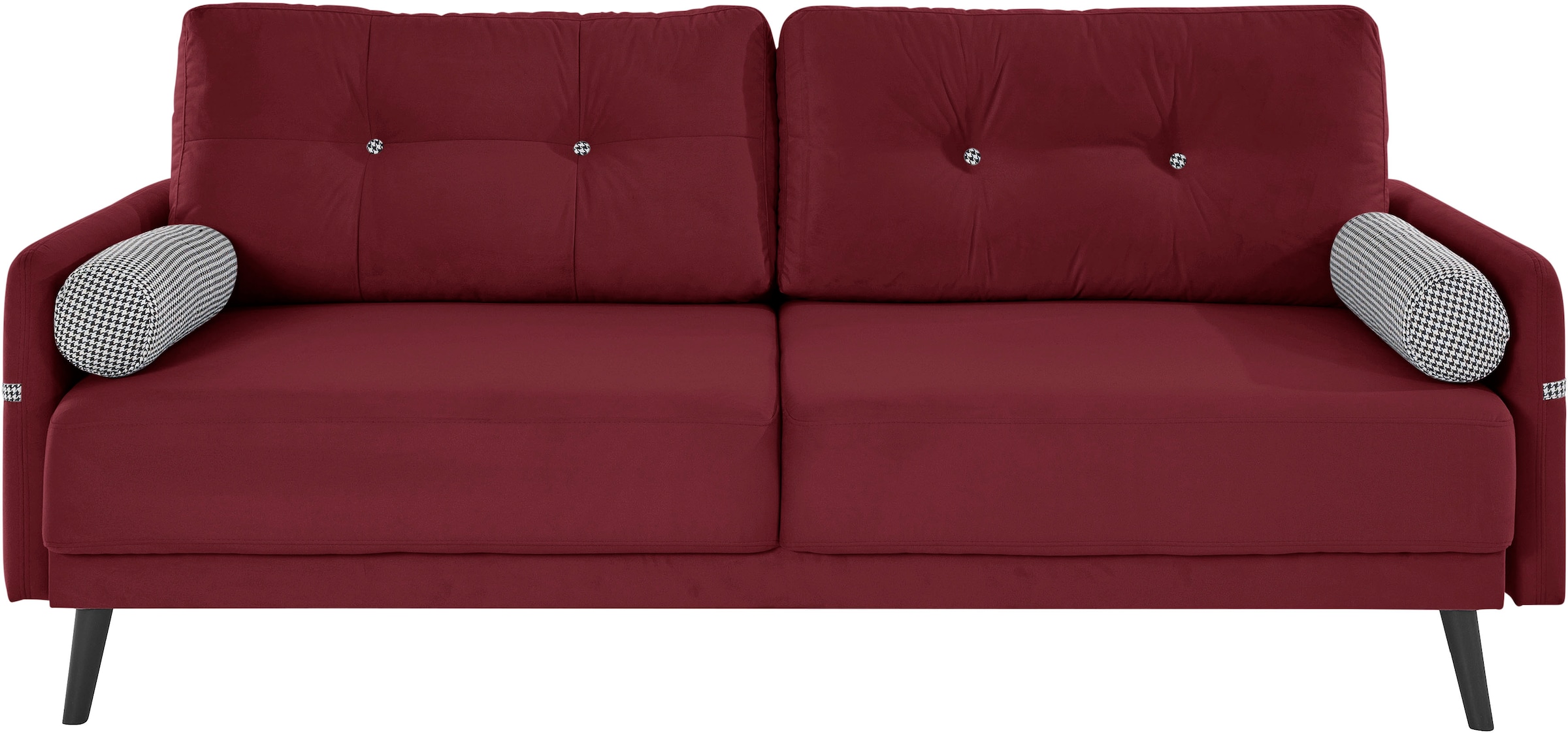INOSIGN Schlafsofa »Emily«, incl. Bettfunktion und Bettkasten, Seitentache im Armteil, Federkern