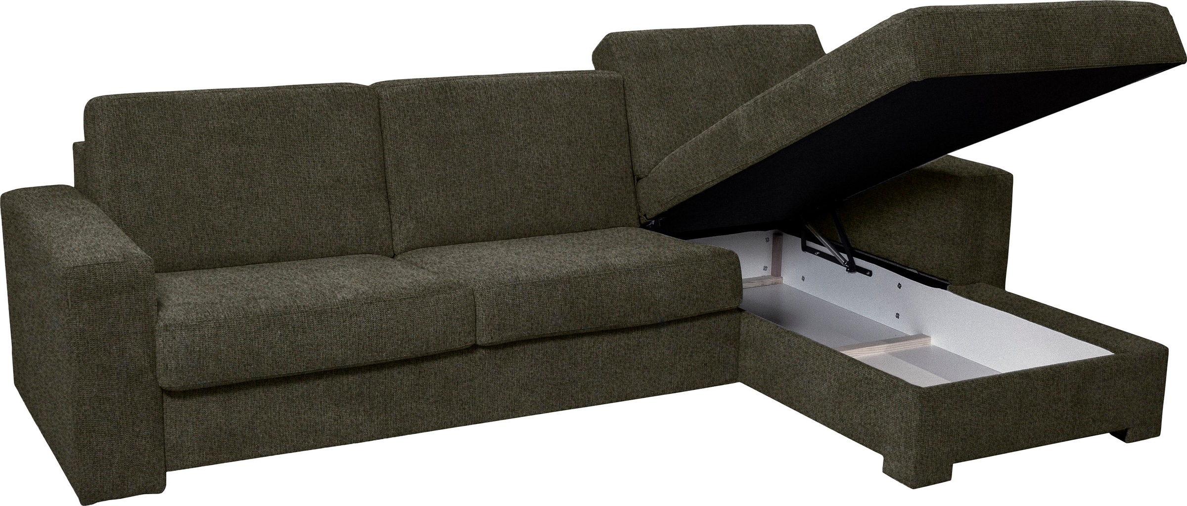 Home affaire Ecksofa »Roma "M" Matratzenhöhe 14 cm, Dauerschlaffunktion, mit Unterfederung,«, Liegemaße ca 143x198 cm, L-Form