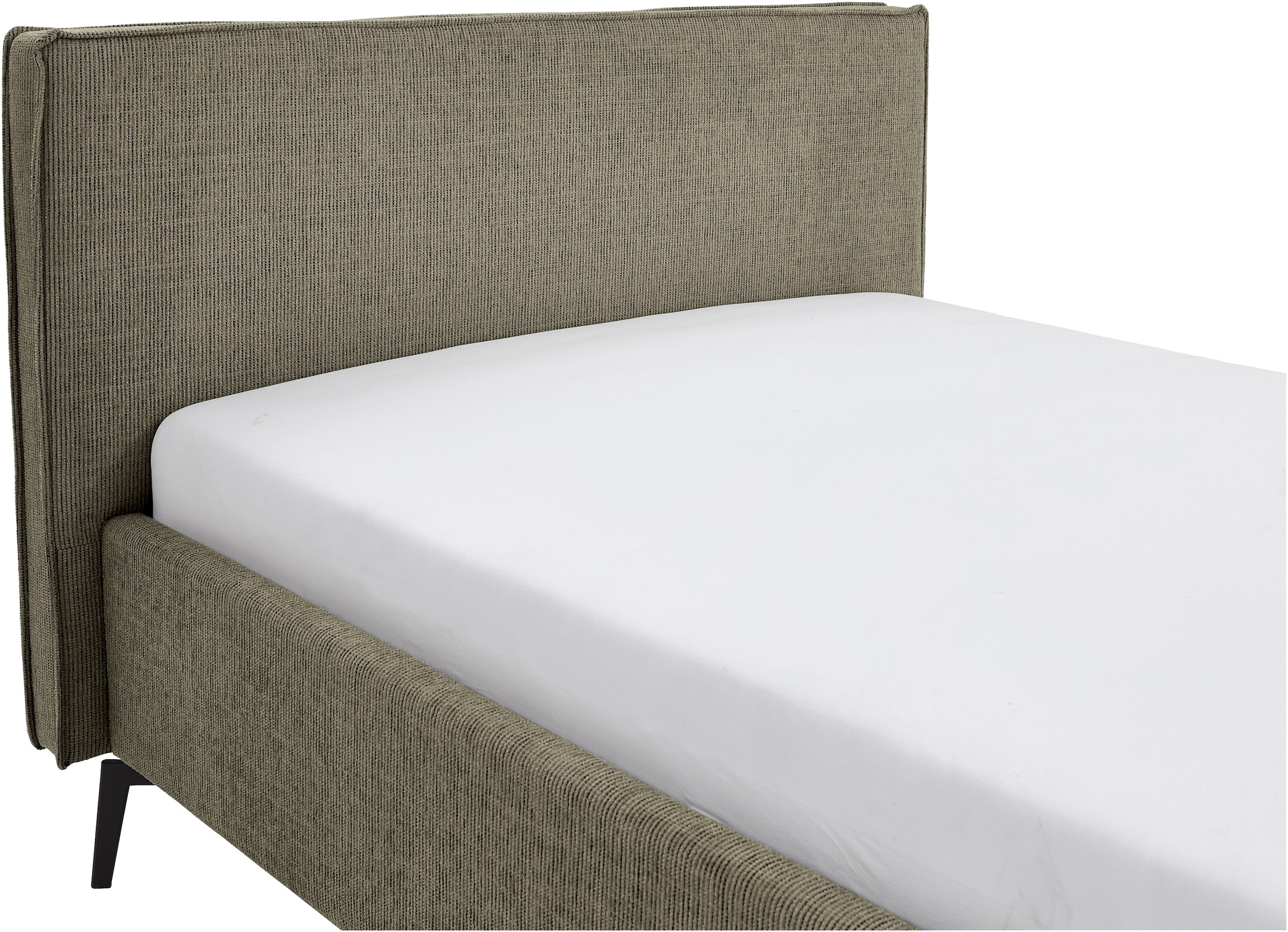 meise.möbel Polsterbett »Riva II« mit schwarzen Metallfüßen, wahlweise mit Bettkasten