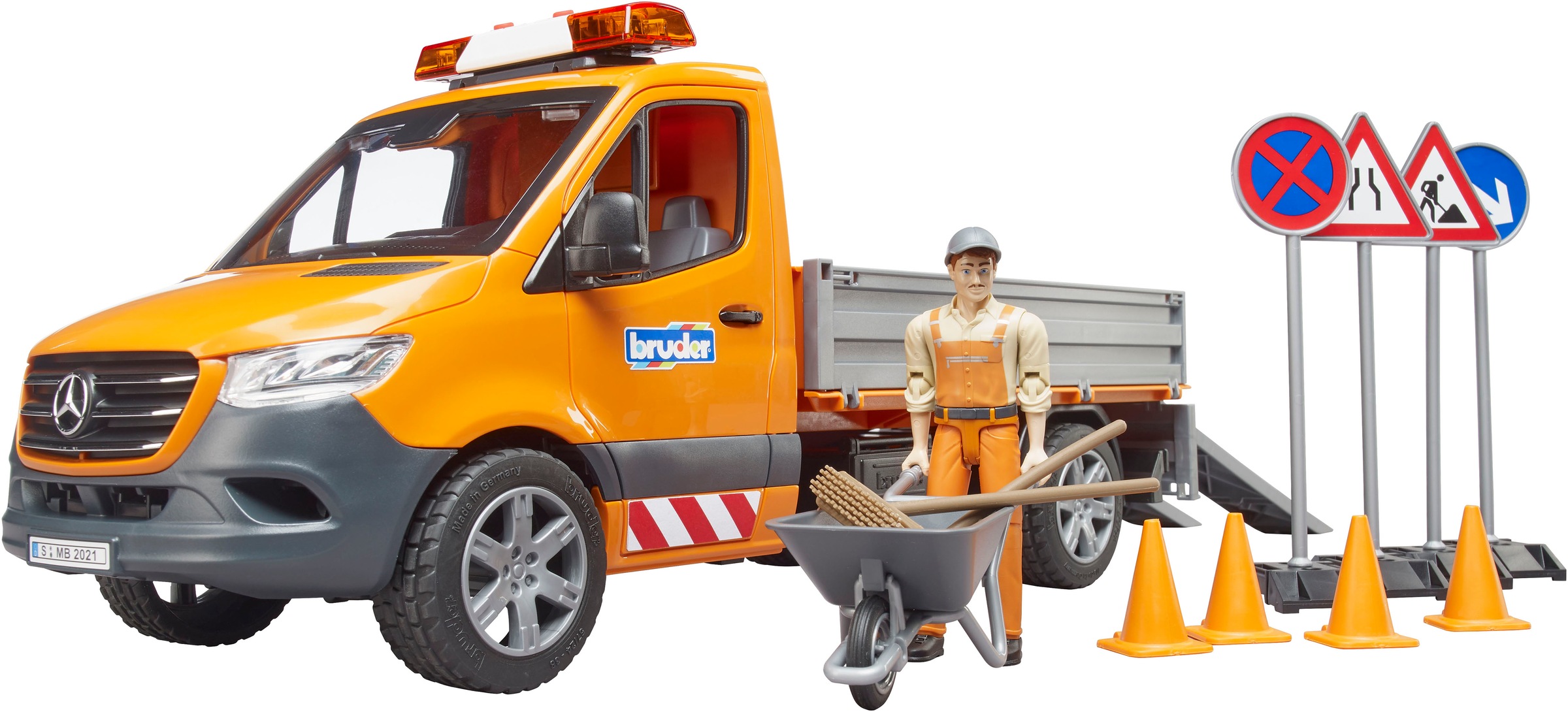 Bruder® Spielzeug-Transporter »MB Sprinter Kommunal mit Fahrer Licht & Sound (02677)« Mit Licht und Sound; Made in Europe