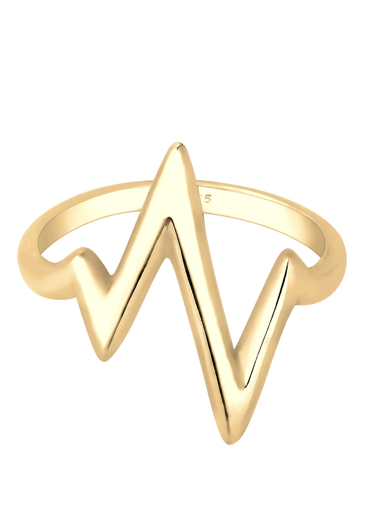 Elli Fingerring »Herzschlag 925 Silber«
