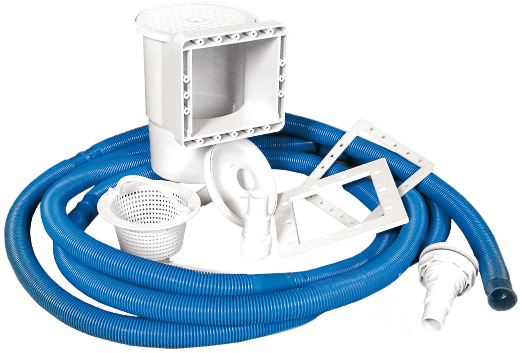 weka Achteckpool »MALI 4 + mit Technikraum, Edelstahlleiter & Wasserpflege-Set«, (Set, 12 tlg.), BxLxH: 376x714x116 cm