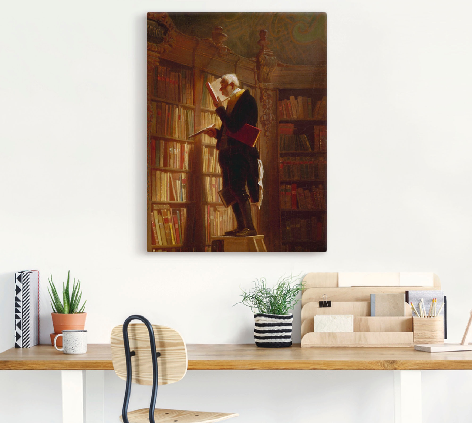 Artland Wandbild »Der Bücherwurm (Detail). Um 1850« Mann 1 Stk. tlg. als Le günstig online kaufen
