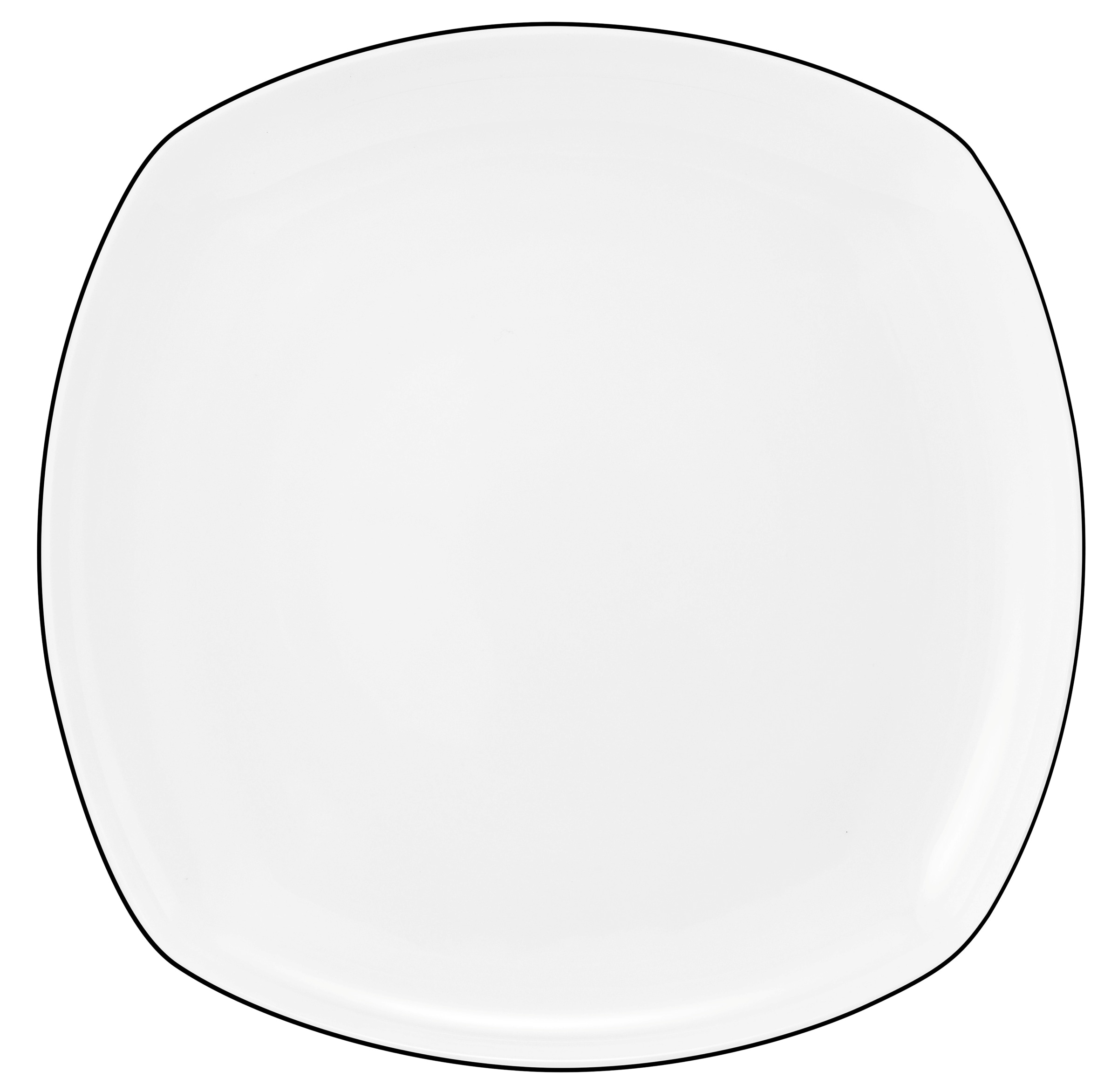 Seltmann Weiden Speiseteller »Lido Black Line« Teller eckig 26 cm günstig online kaufen