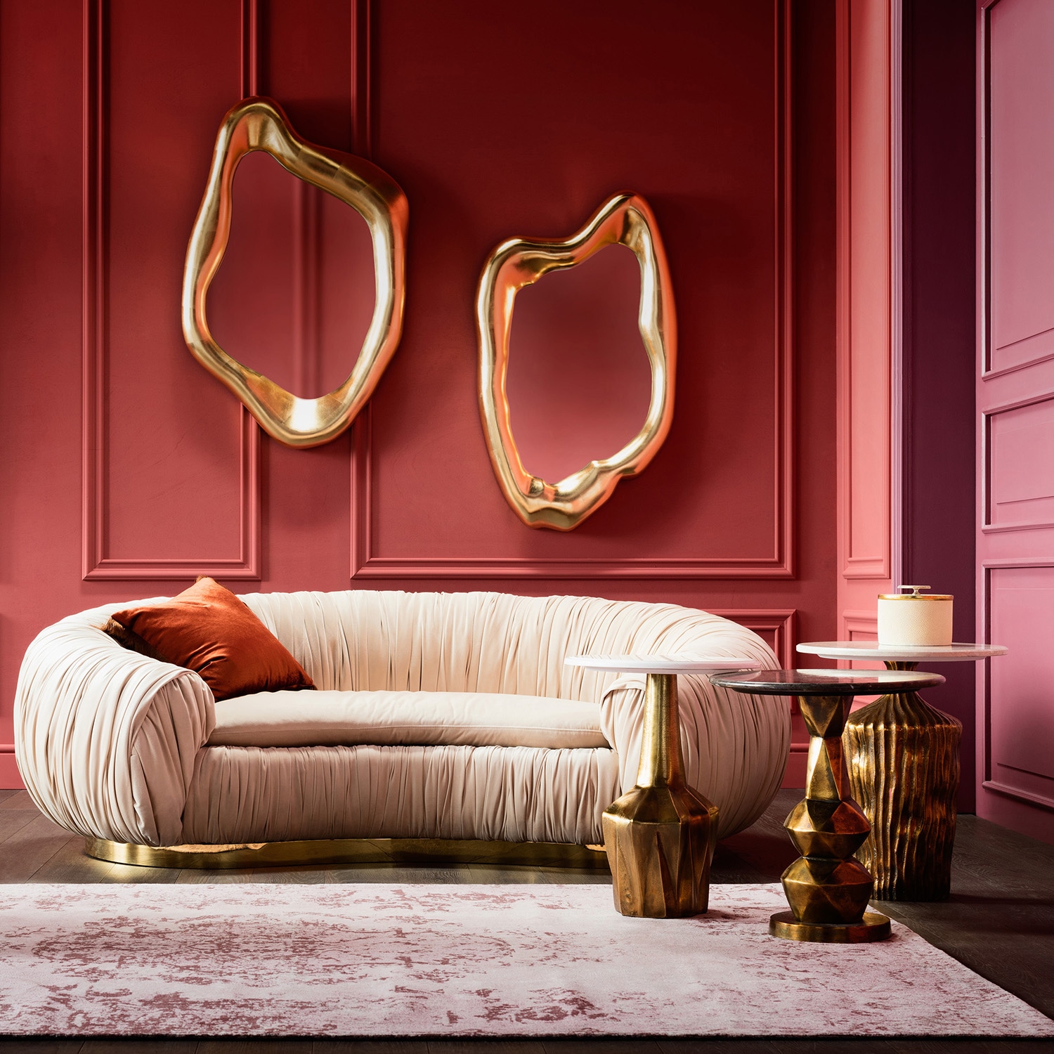 Kare Design Wandspiegel "Spiegel Hologram Gold 119x76cm" günstig online kaufen