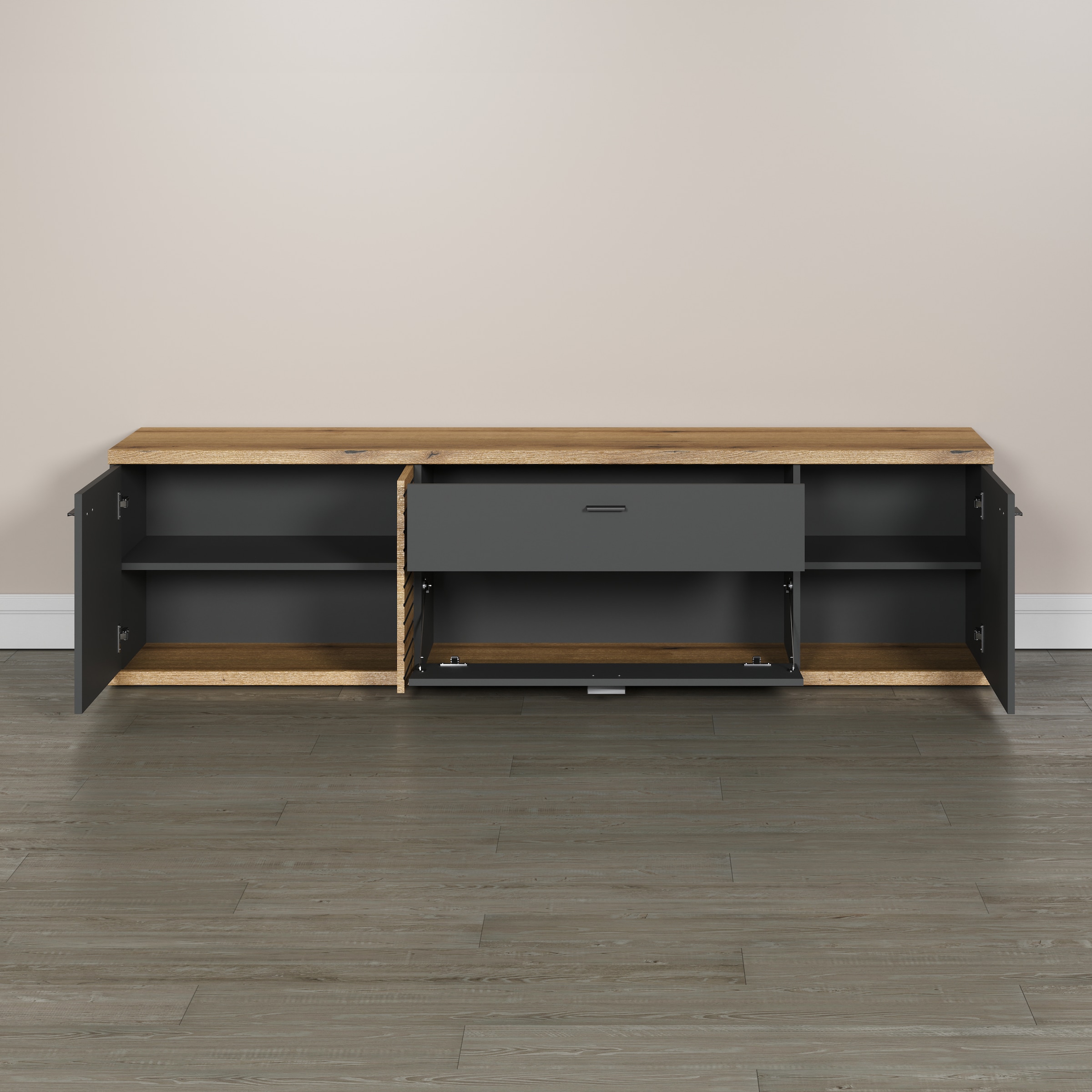 INOSIGN Lowboard »Galway TV-Kommode«, TV-Lowboard im Modernen Design, Breite 202 cm