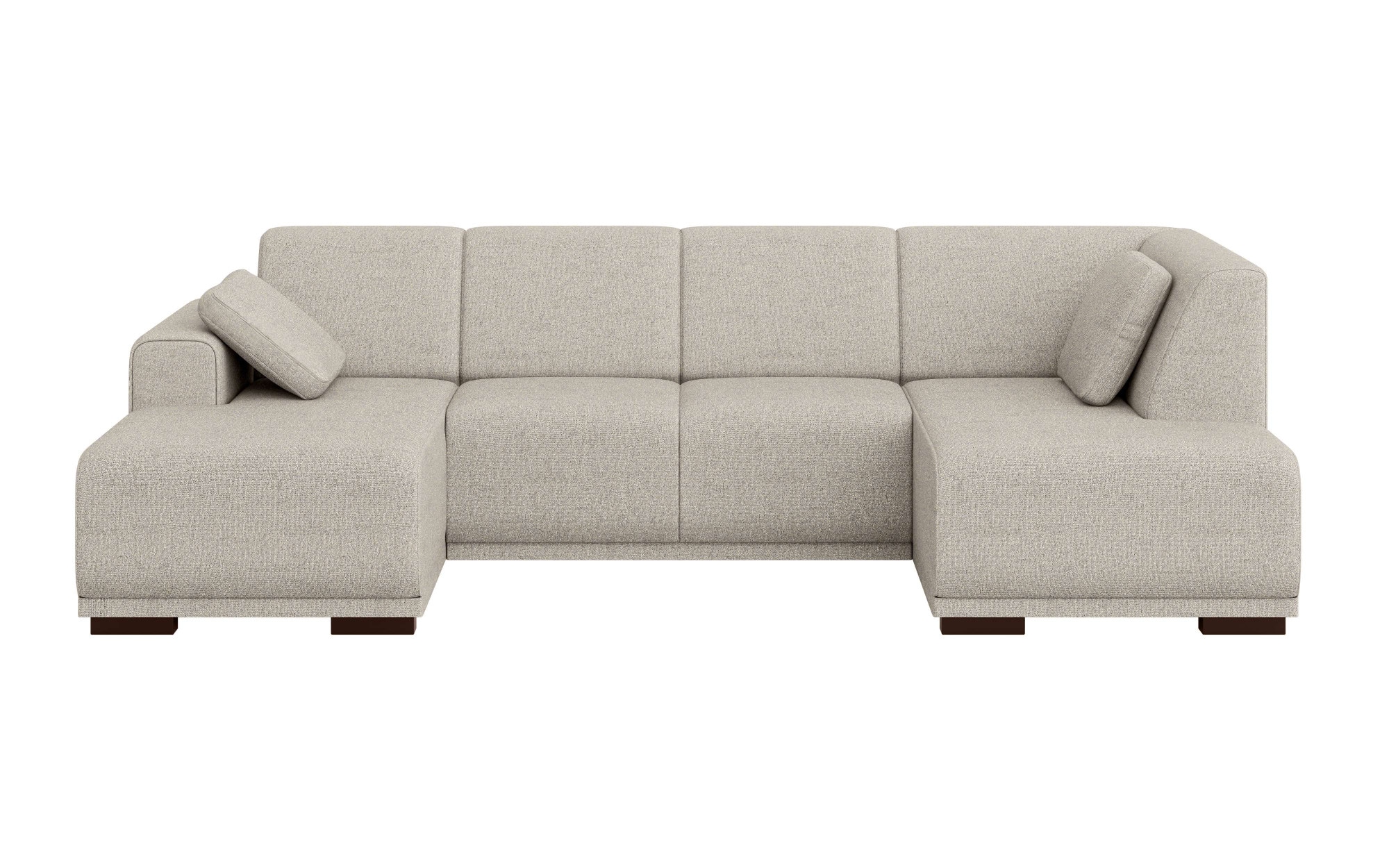Home affaire Wohnlandschaft »BORNHOLM U-Form mit Recamiere rechts/links, B/T/H: 300/162/85 cm«, U-Form mit Wellenunterfederung, Recamiere rechts oder links bestellbar
