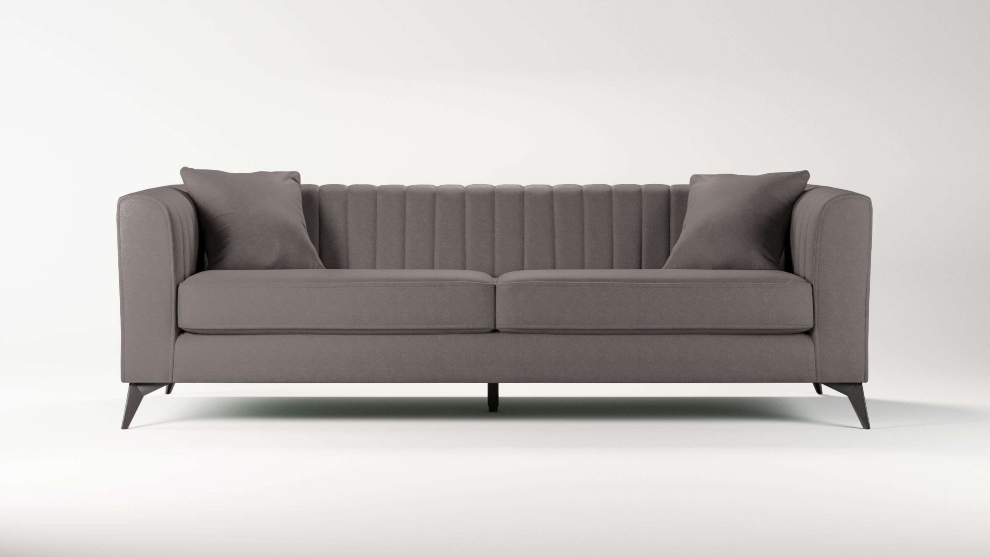 Places of Style 4-Sitzer »MATTHEW elegantes Designsofa, Maße B/T/H: 231/86/74 cm«, XXL, Steppung im Rücken, lose Sitzkissen, incl 2. Zierkissen