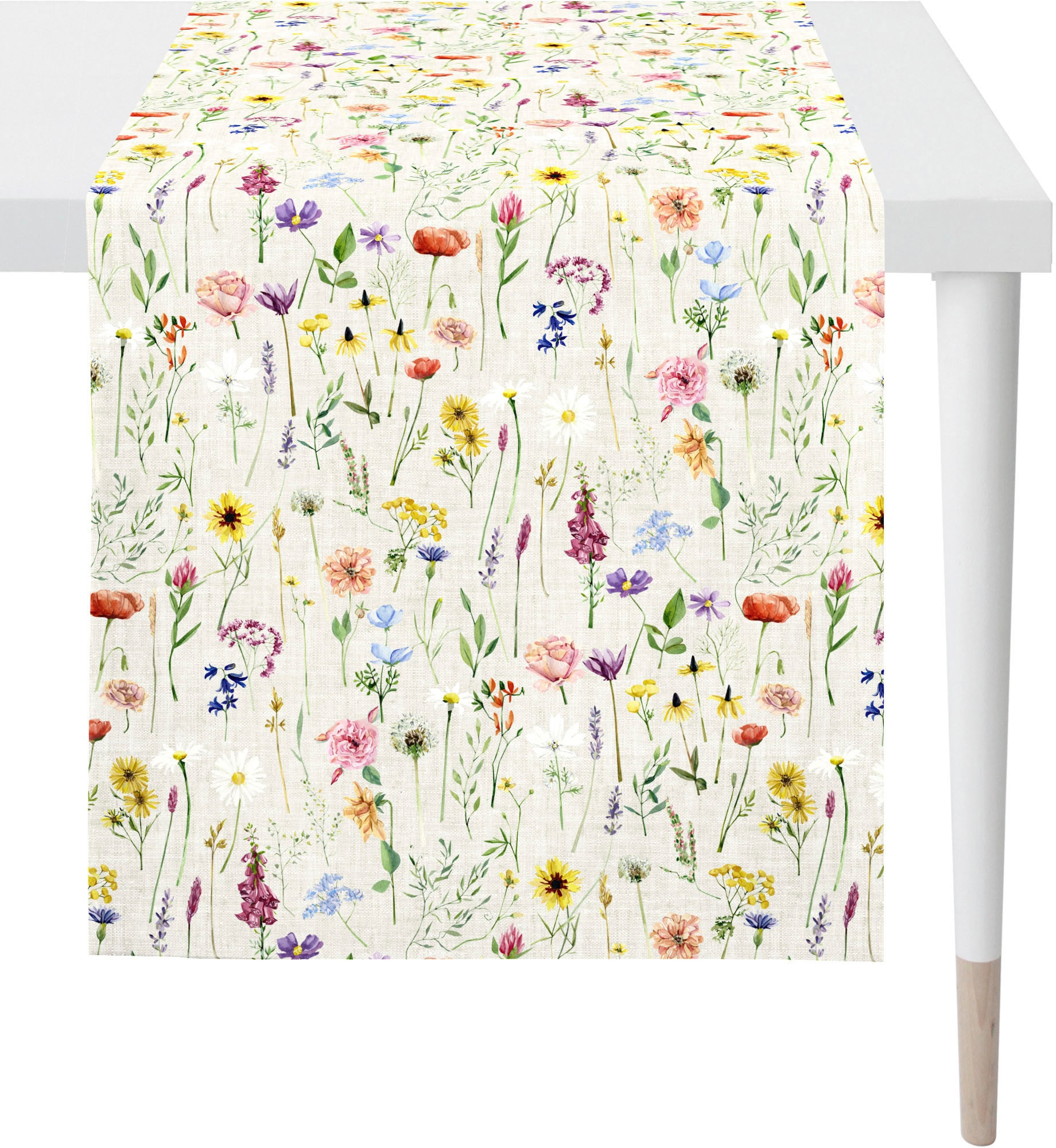 APELT Tischläufer »6815 SPRINGTIME, Frühjahrsdeko, Frühling«, (1 St.),  Digitaldruck, mit Frühjahrsblüten, wie auf einer Streublumenwiese bequem  und schnell bestellen
