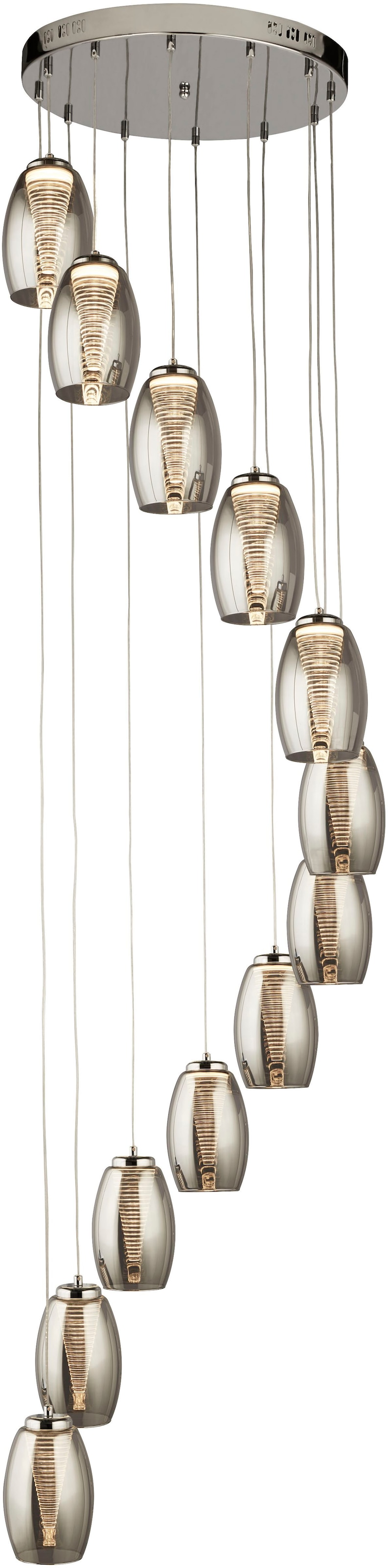 Searchlight LED-Hängeleuchte »Hängeleuchte Cyclone, 12-flammig« LED-Modul 1 Stk. Warmweiß Stalaktit-Optik