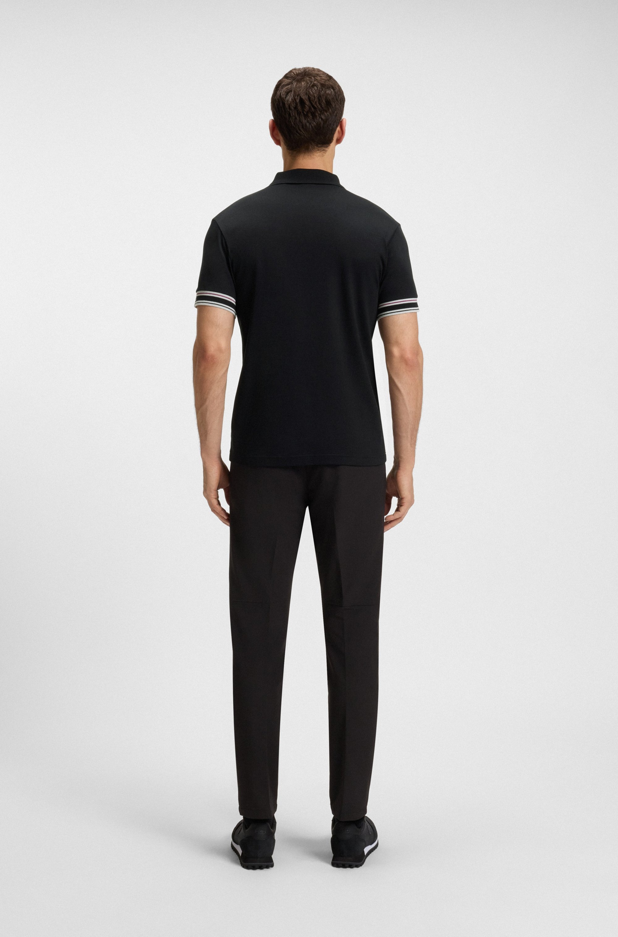 BOSS GREEN Poloshirt »Polo Zone«, mit Piqué-Streifen und einem Logo am Ärmel