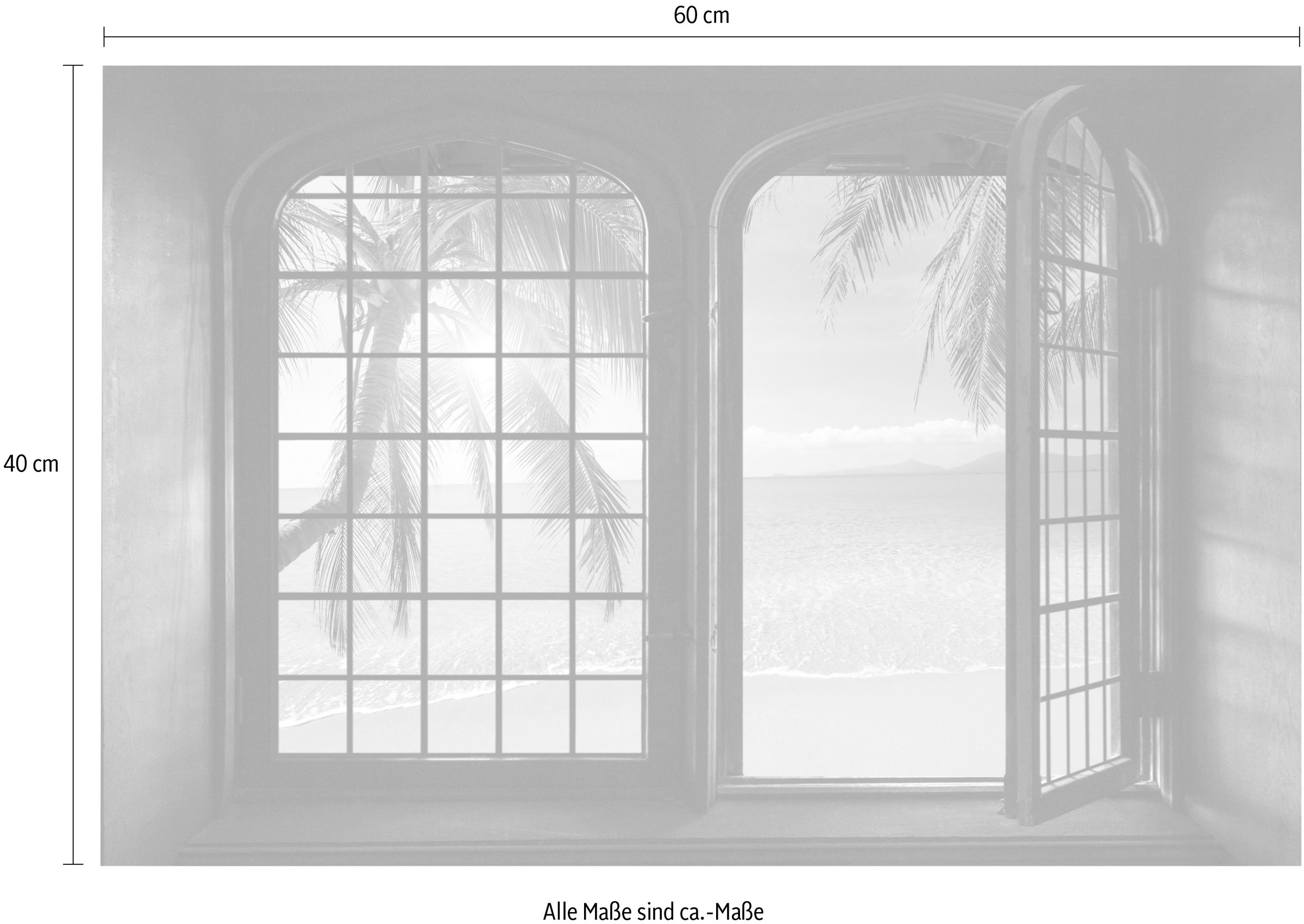 queence Wandsticker »Sonnenaufgang«, Wandsticker, Wandbild, selbstklebend, 3D, Fenster
