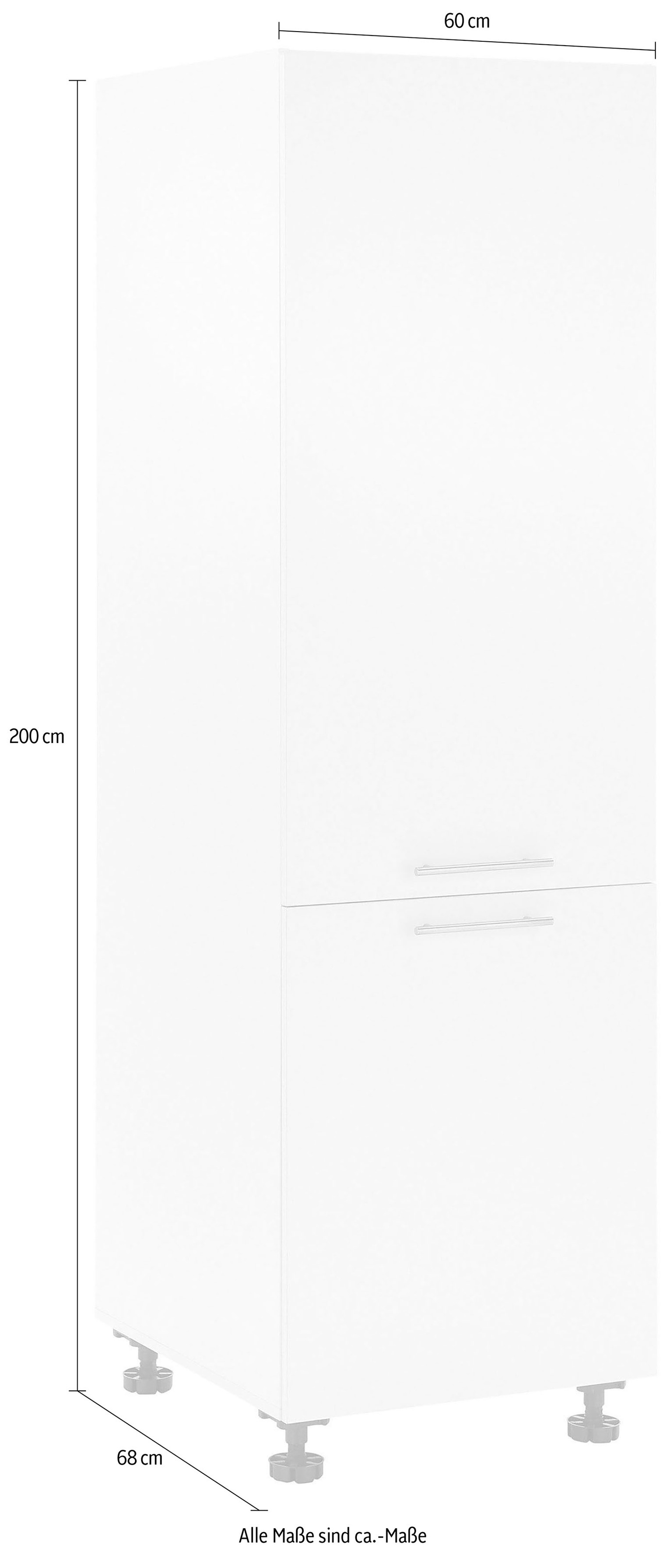 Laundreezy Mehrzweckschrank-Set »Laundreezy, Kühlumbauschrank BxHxT 60x200x68 cm« 1 Stk. tlg.