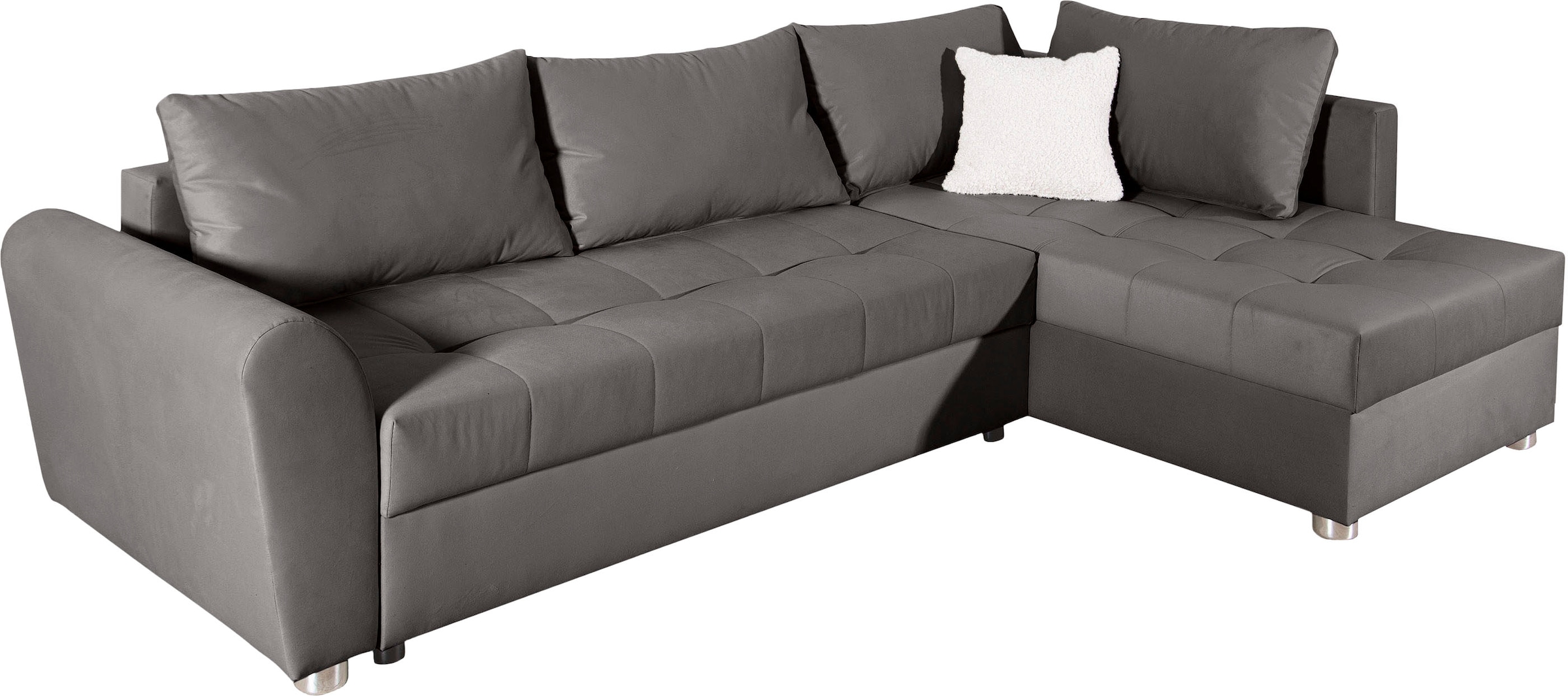 COLLECTION AB Ecksofa, Ecksofa,Bettfunktion,Bettkasten,Bonnelfederkern, Rückenkissen
