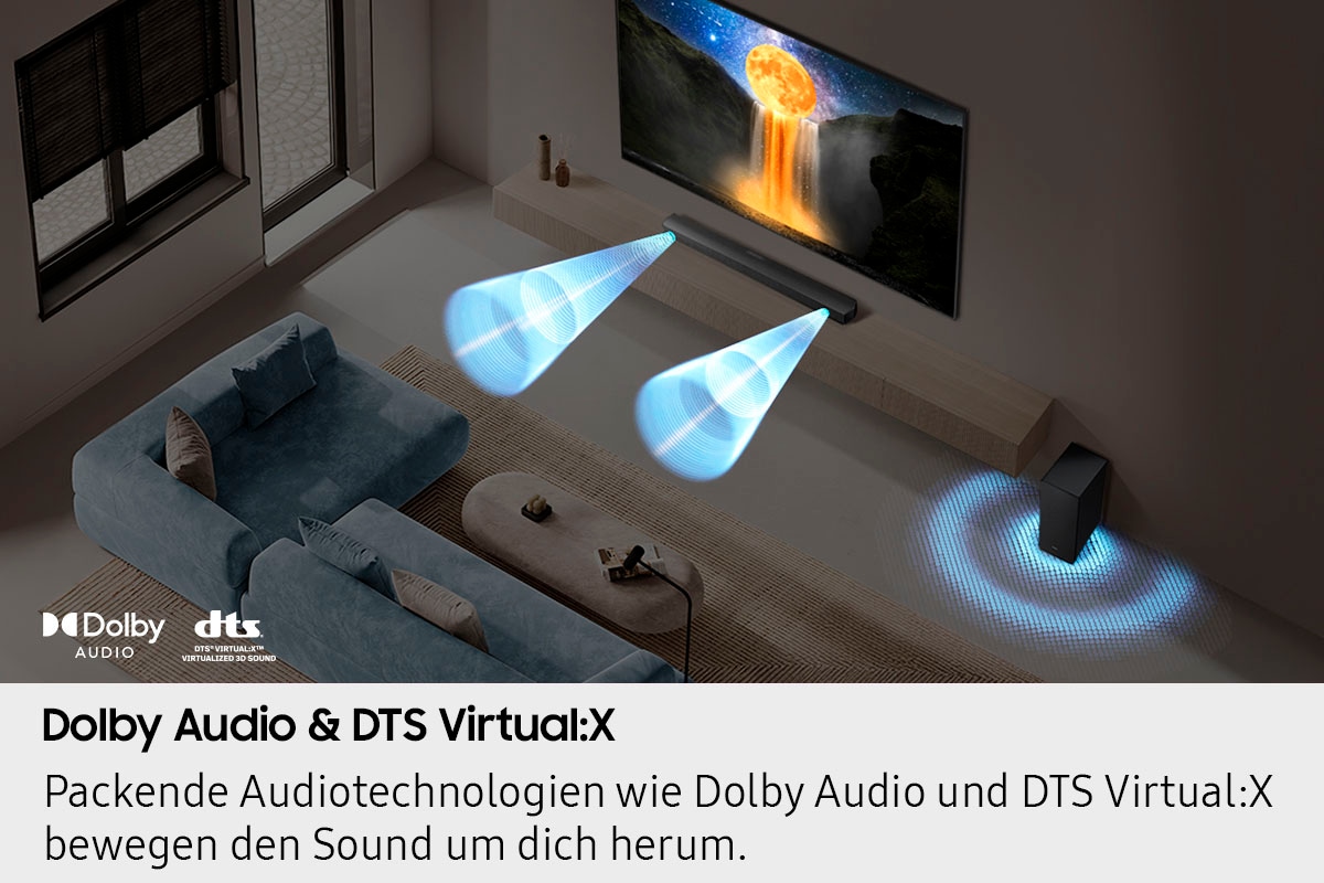Samsung Soundbar »HW-B460GF/ZG Soundbar«, 2.1-Kanal Sound System, Dolby Audio I DTS Virtual:X, Bass-Boost-Modus