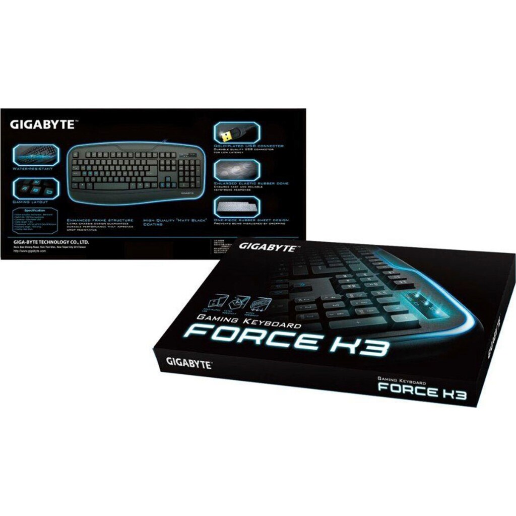 Gigabyte Gaming-Tastatur »Force K3«, (Ziffernblock-Funktionstasten-USB-Anschluss)